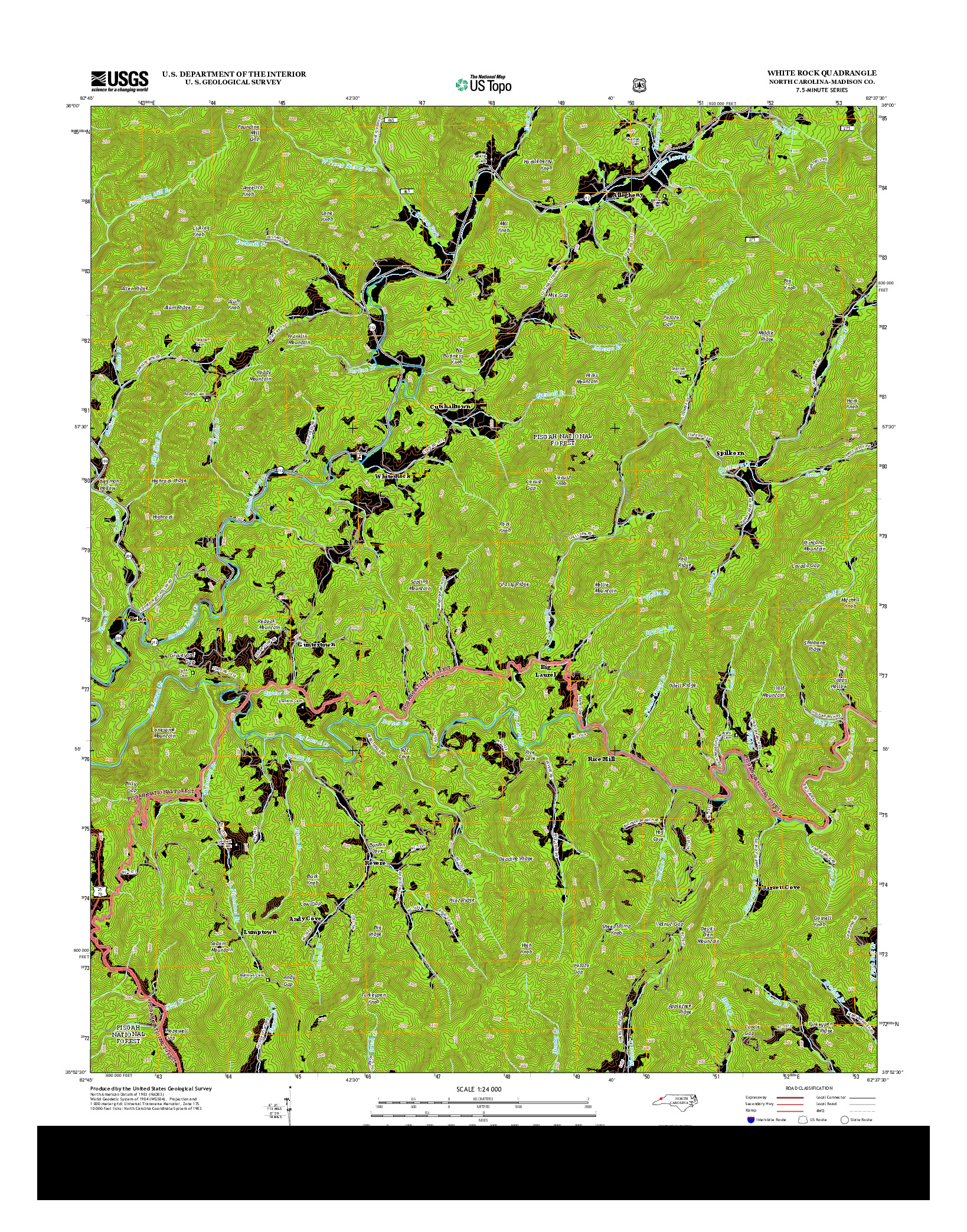 USGS US TOPO 7.5-MINUTE MAP FOR WHITE ROCK, NC 2013