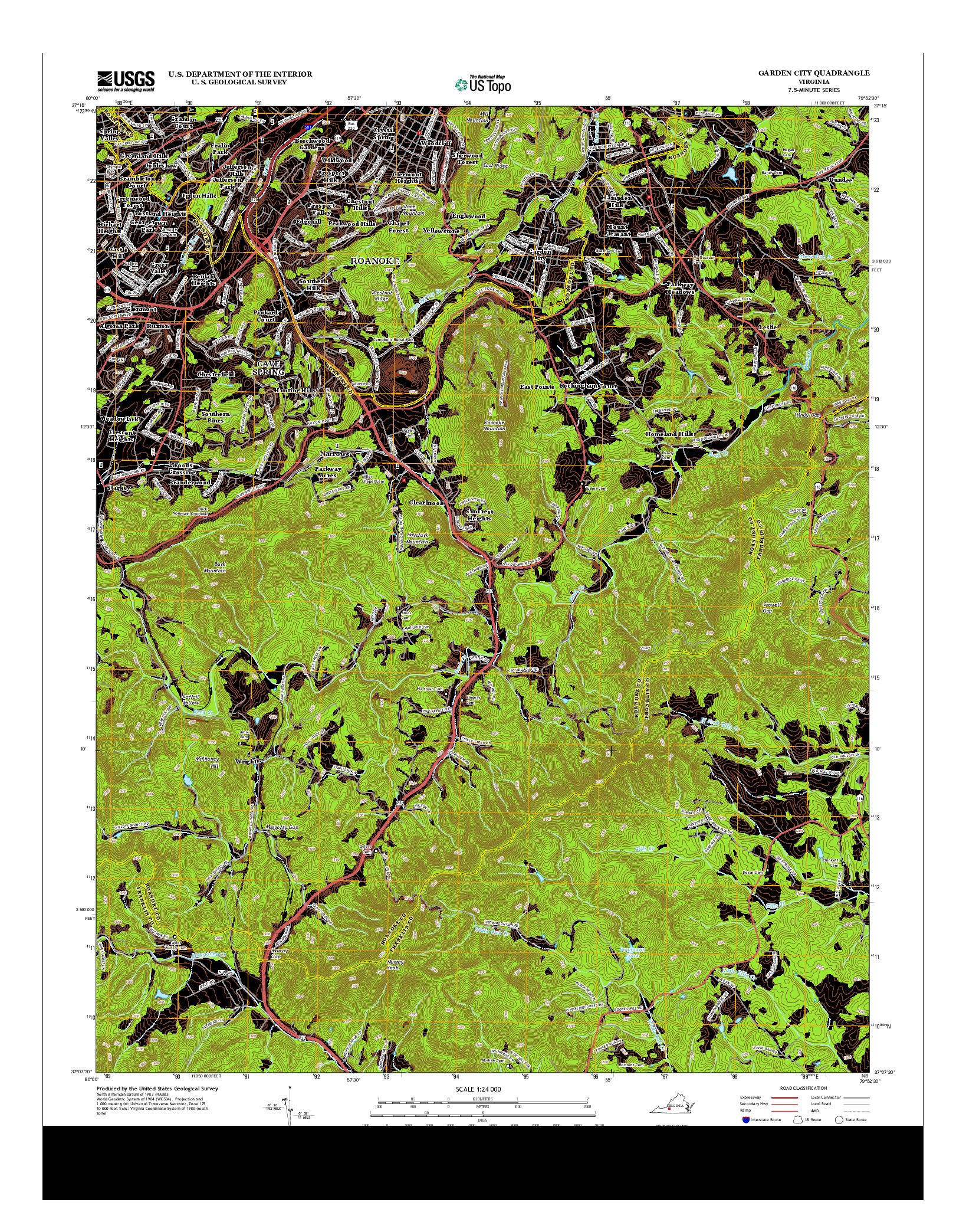 USGS US TOPO 7.5-MINUTE MAP FOR GARDEN CITY, VA 2013