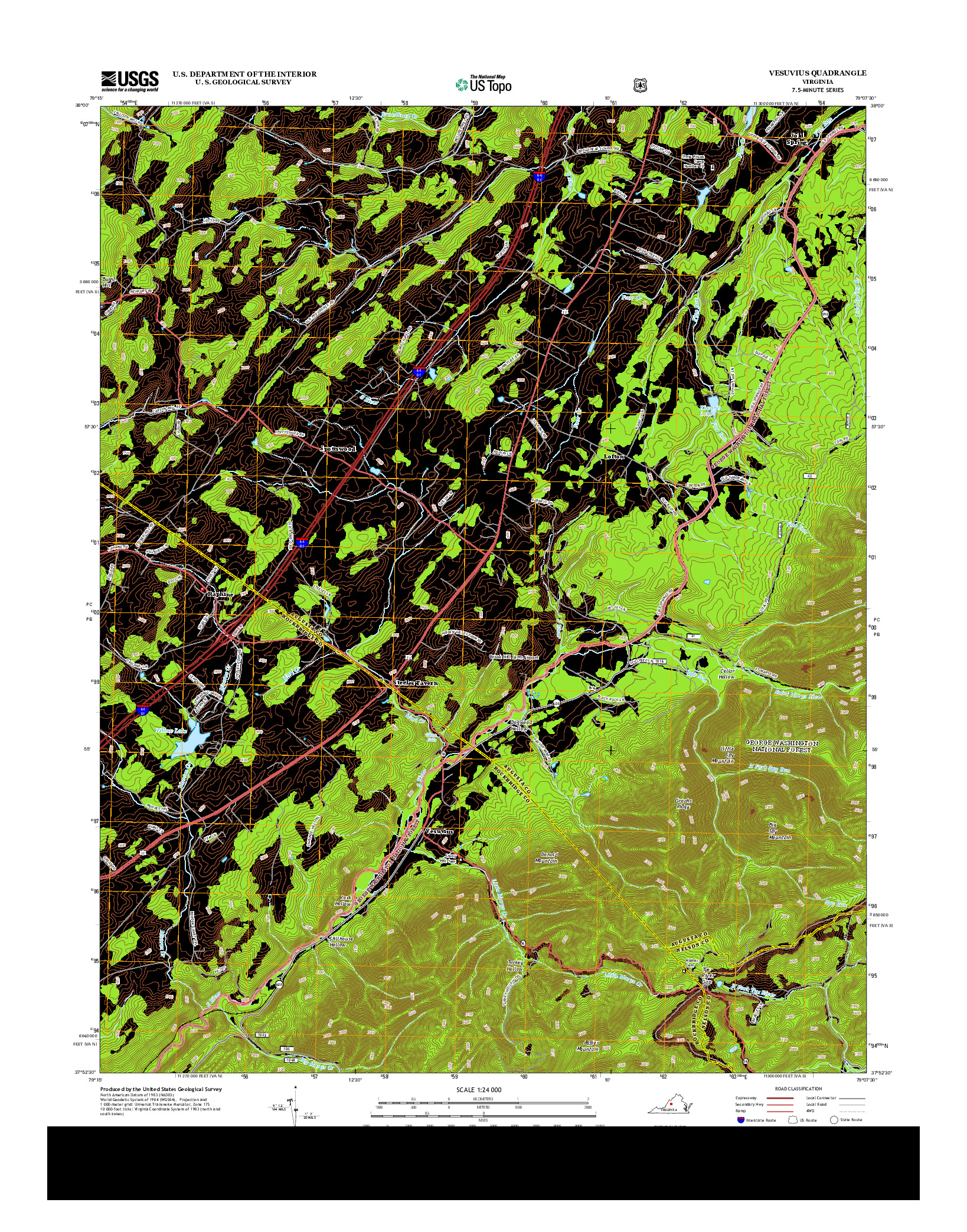 USGS US TOPO 7.5-MINUTE MAP FOR VESUVIUS, VA 2013