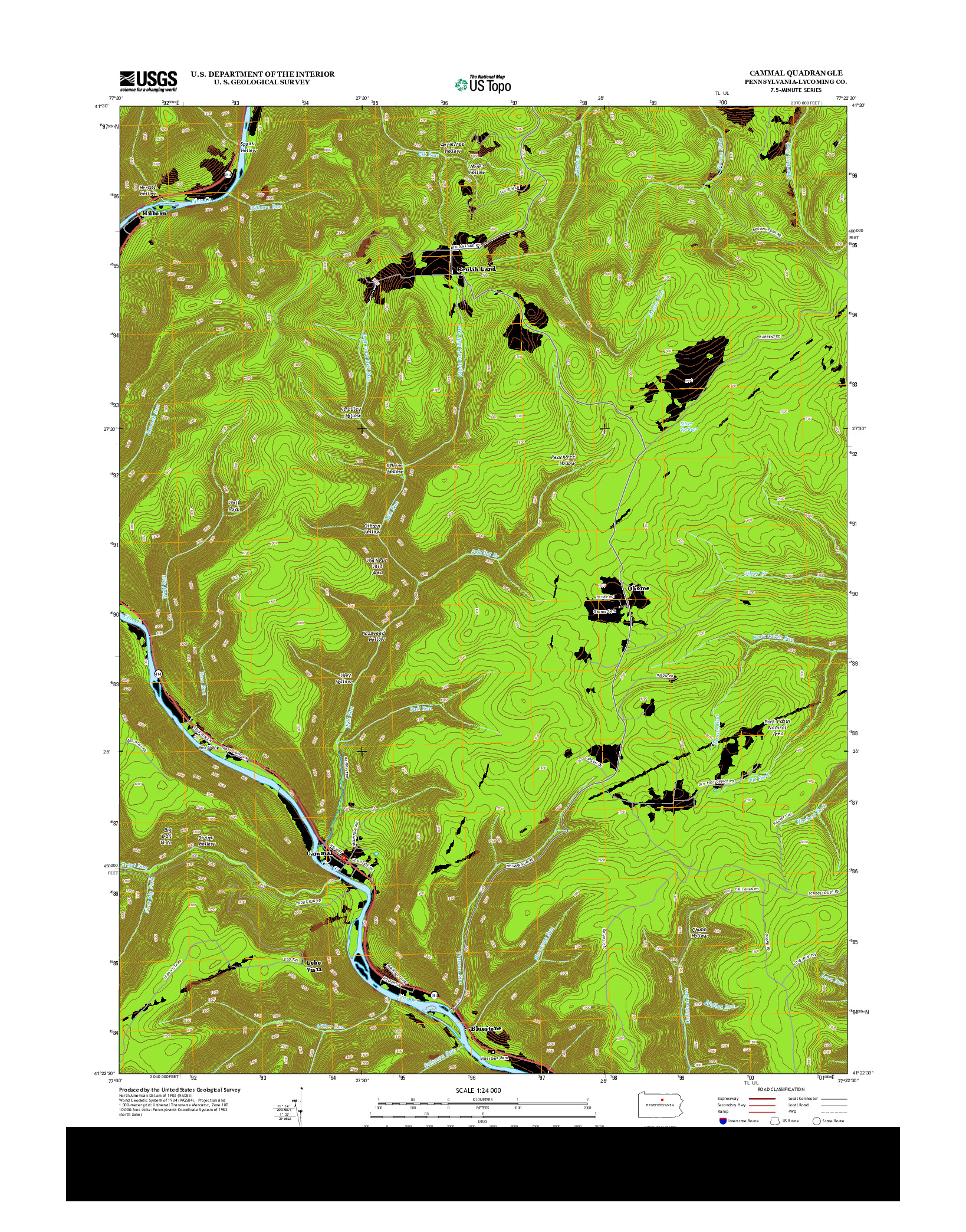 USGS US TOPO 7.5-MINUTE MAP FOR CAMMAL, PA 2013
