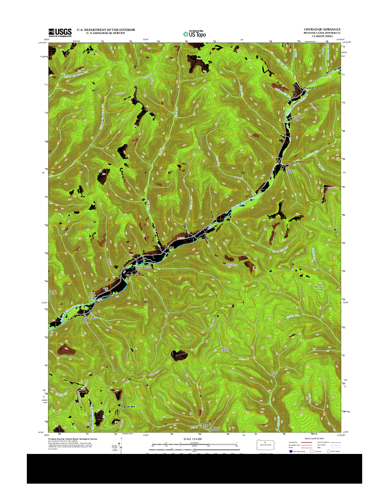 USGS US TOPO 7.5-MINUTE MAP FOR CONRAD, PA 2013