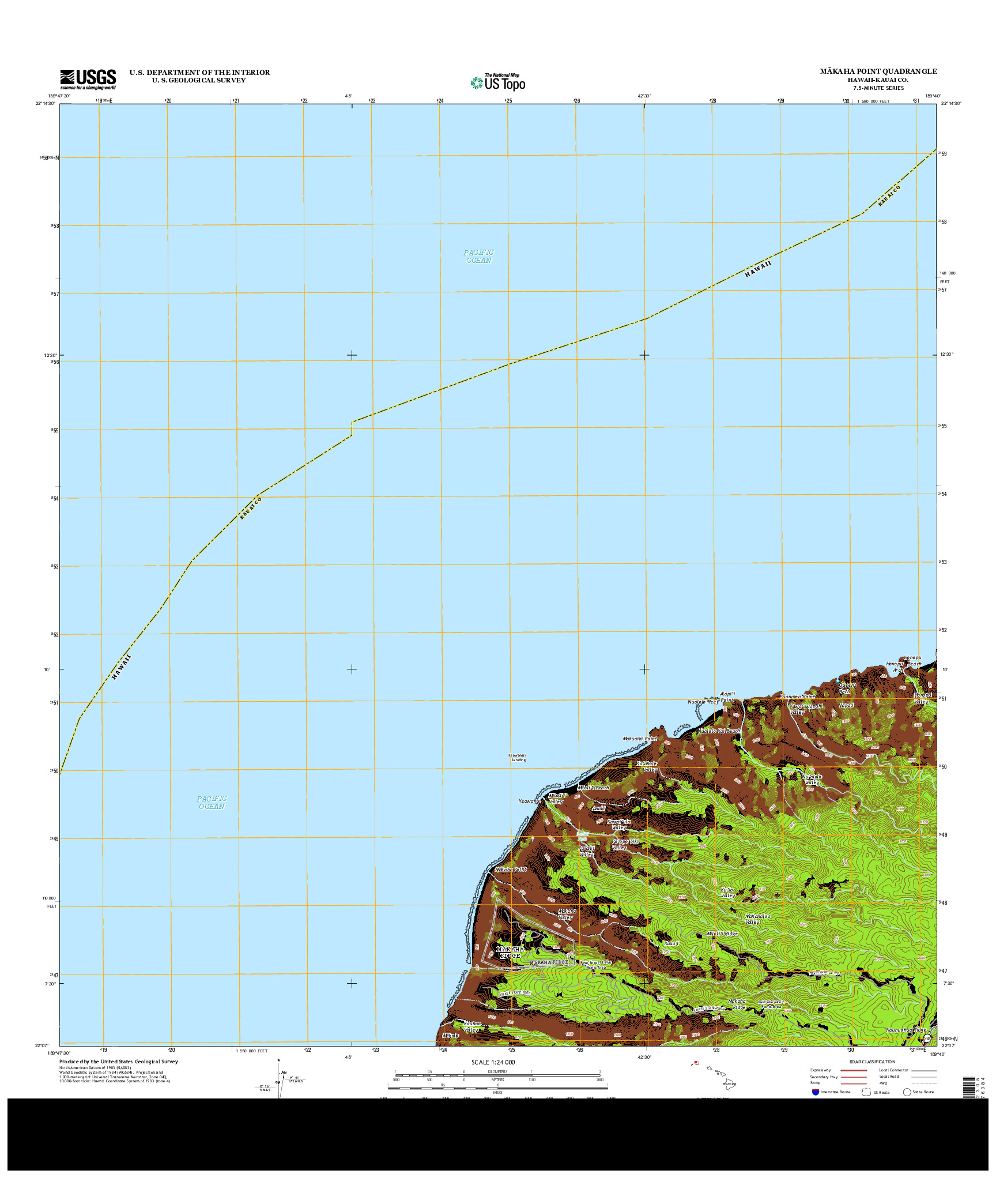 USGS US TOPO 7.5-MINUTE MAP FOR MAKAHA POINT, HI 2013