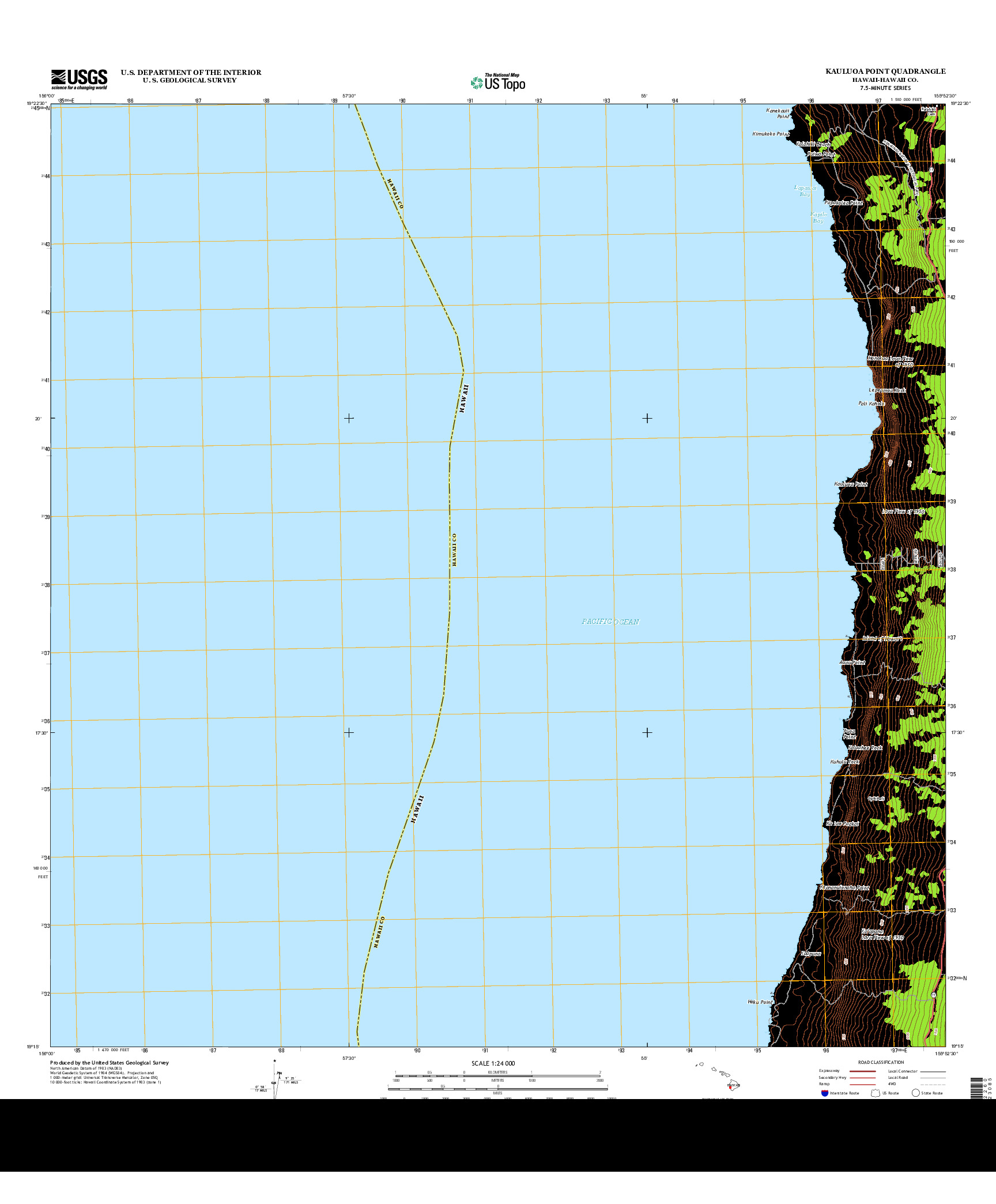 USGS US TOPO 7.5-MINUTE MAP FOR KAULUOA POINT, HI 2013
