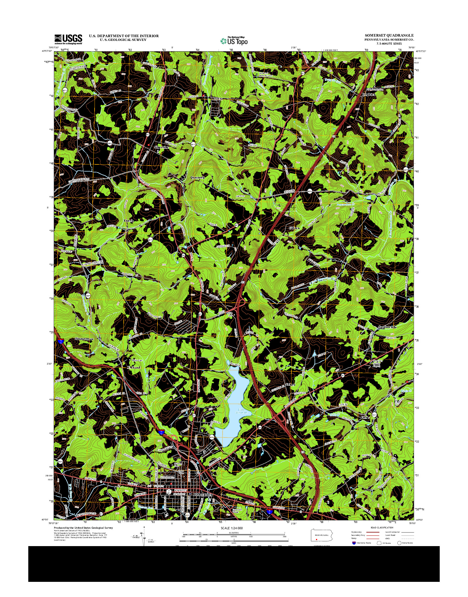 USGS US TOPO 7.5-MINUTE MAP FOR SOMERSET, PA 2013