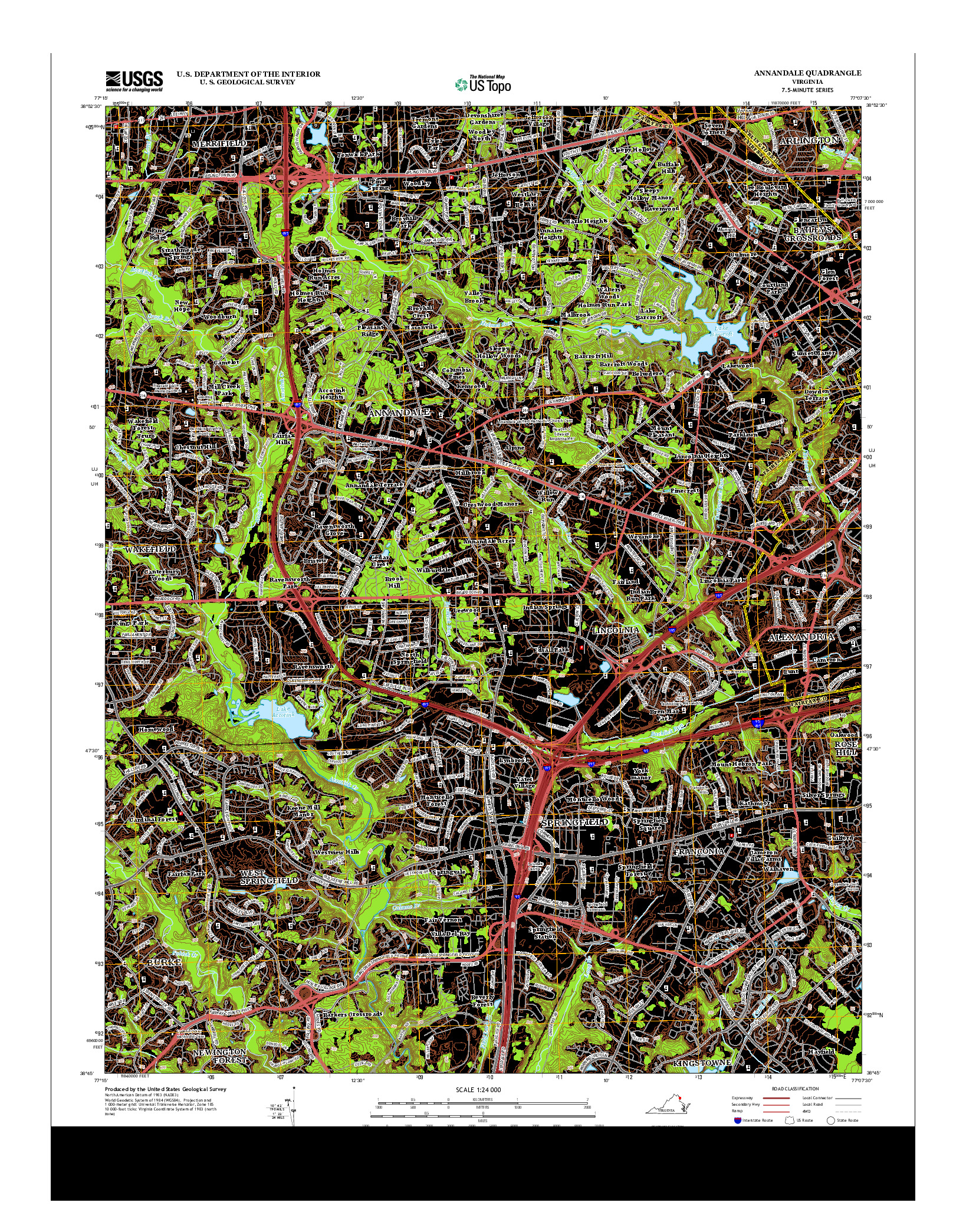 USGS US TOPO 7.5-MINUTE MAP FOR ANNANDALE, VA 2013