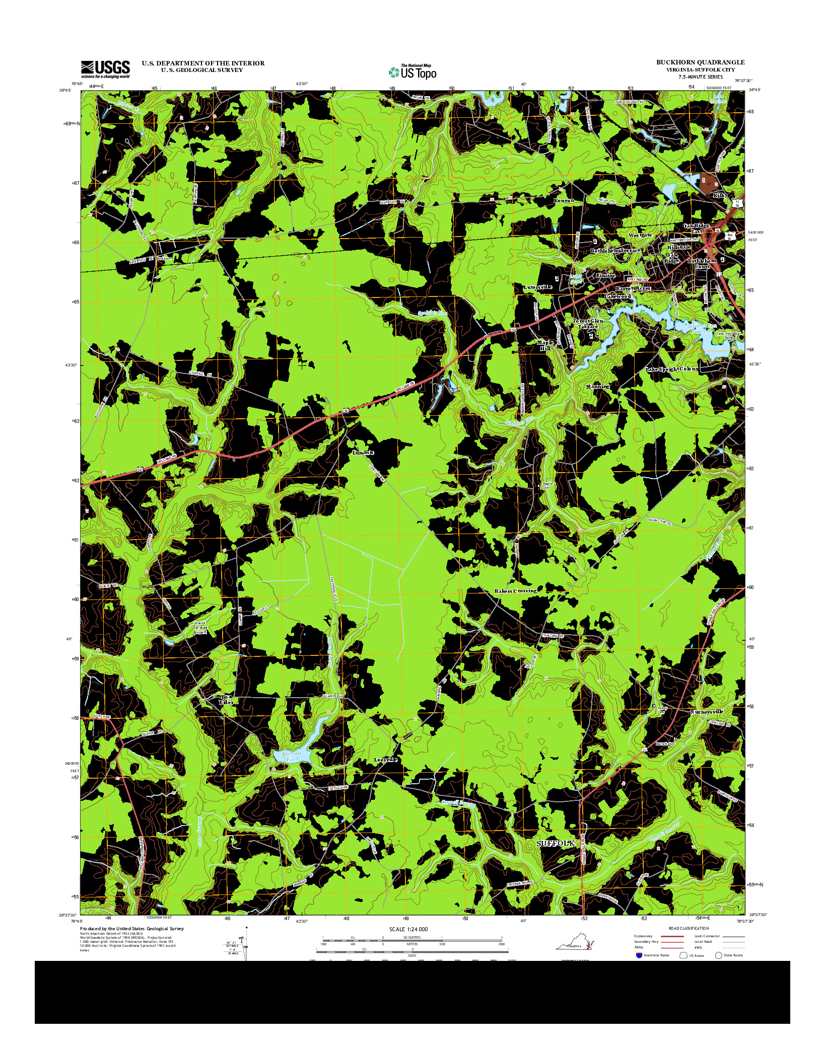 USGS US TOPO 7.5-MINUTE MAP FOR BUCKHORN, VA 2013