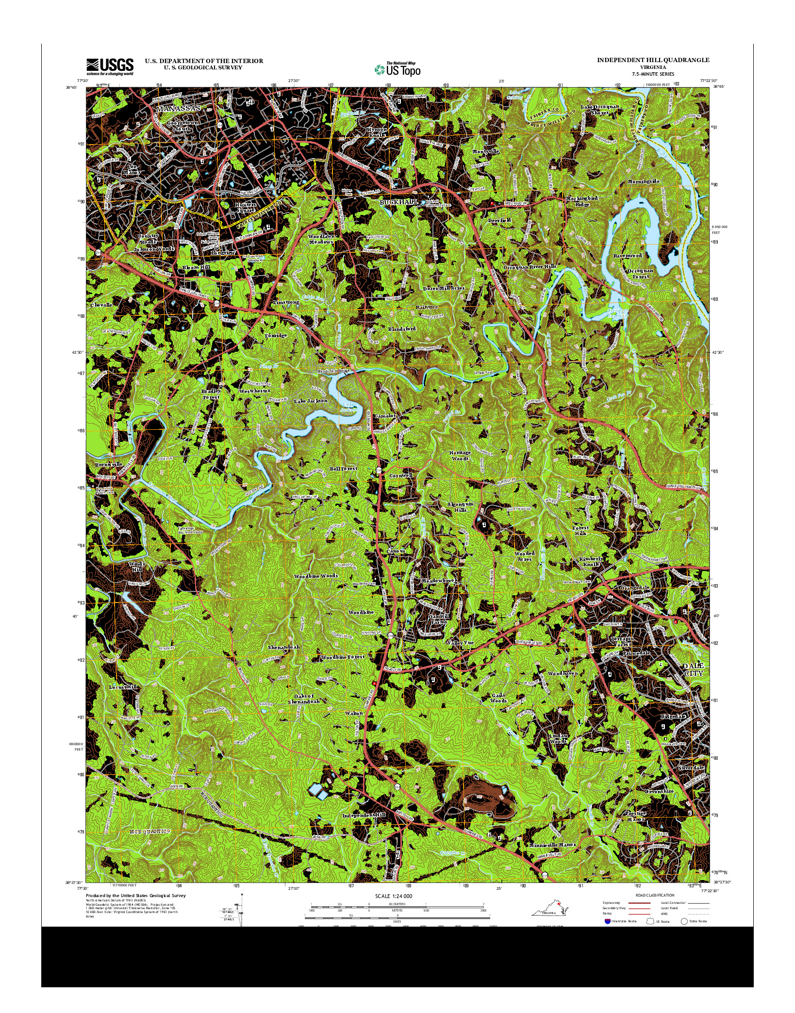 USGS US TOPO 7.5-MINUTE MAP FOR INDEPENDENT HILL, VA 2013