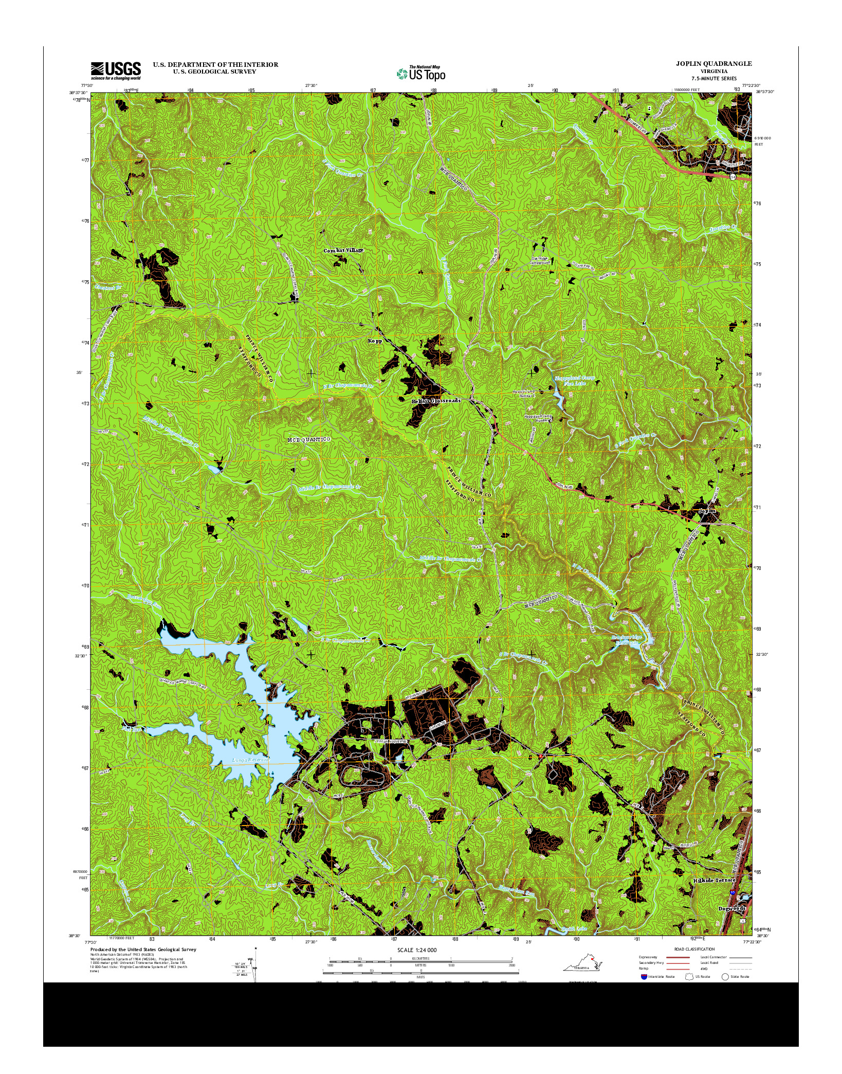 USGS US TOPO 7.5-MINUTE MAP FOR JOPLIN, VA 2013