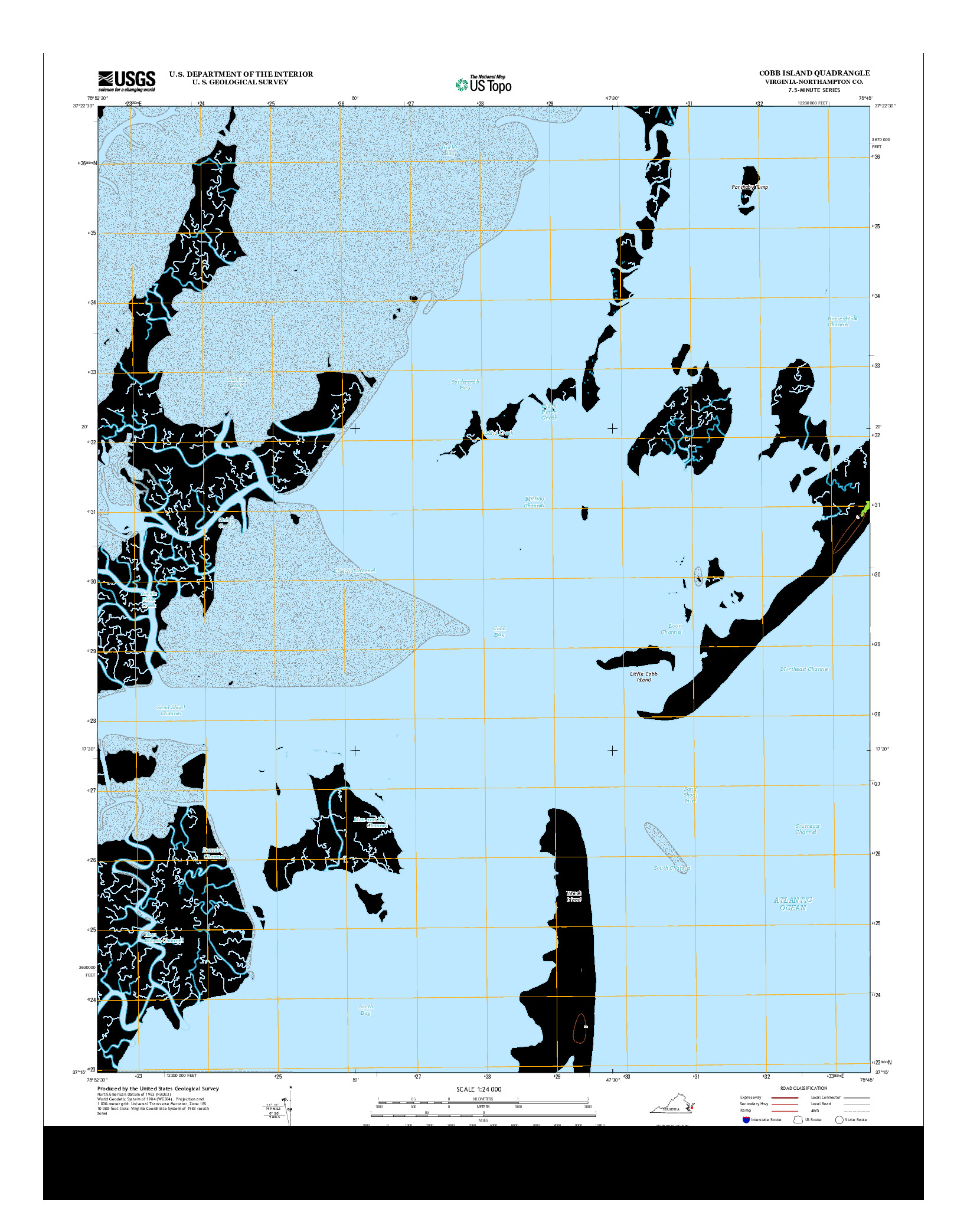 USGS US TOPO 7.5-MINUTE MAP FOR COBB ISLAND, VA 2013