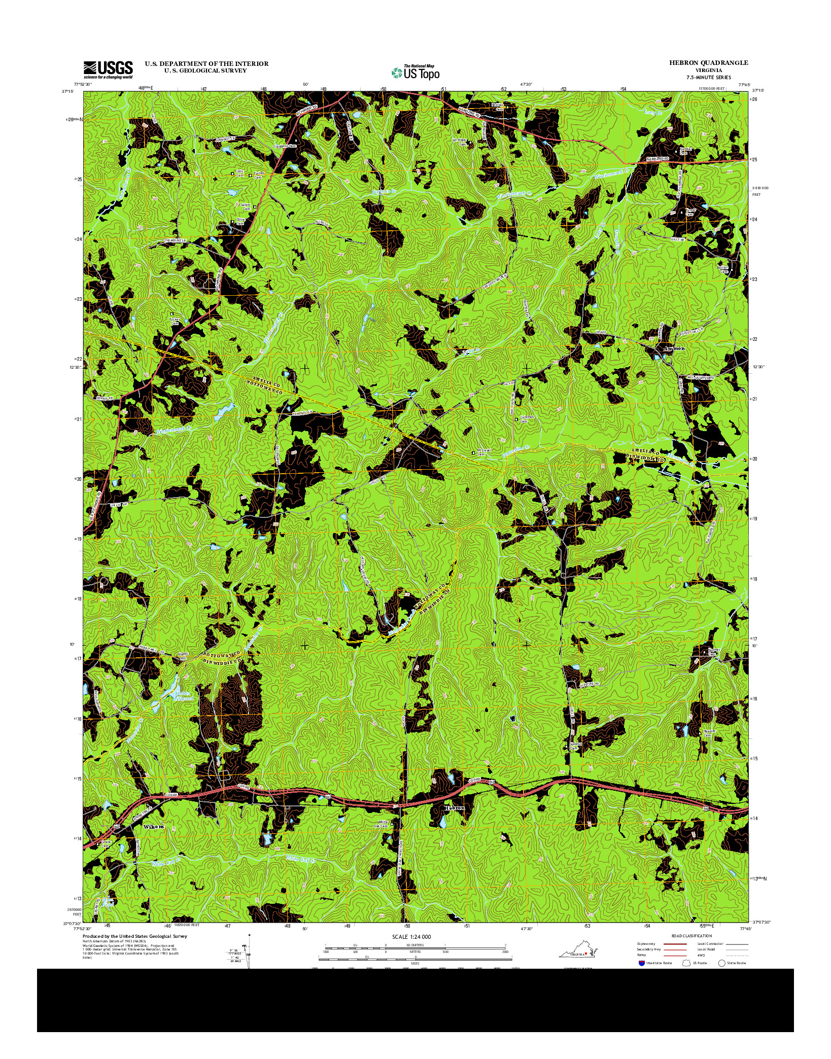 USGS US TOPO 7.5-MINUTE MAP FOR HEBRON, VA 2013