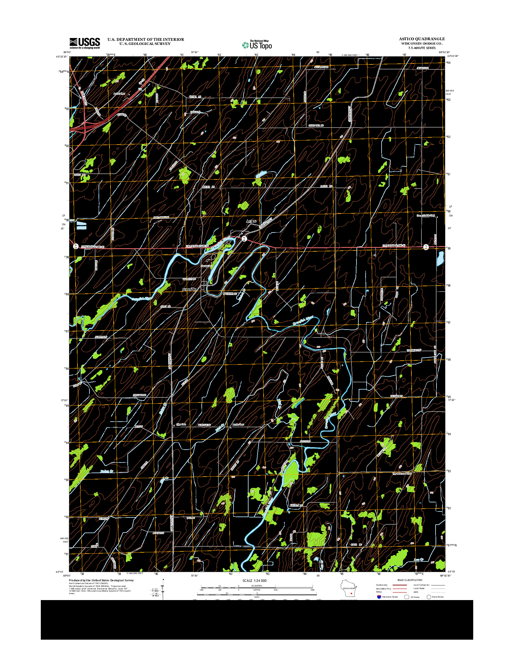 USGS US TOPO 7.5-MINUTE MAP FOR ASTICO, WI 2013