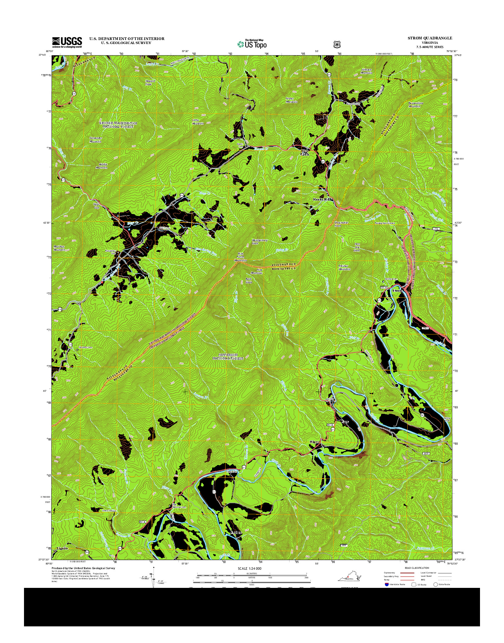 USGS US TOPO 7.5-MINUTE MAP FOR STROM, VA 2013