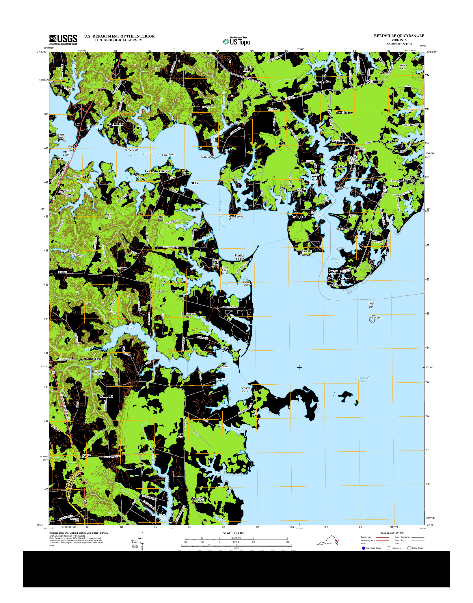 USGS US TOPO 7.5-MINUTE MAP FOR REEDVILLE, VA 2013