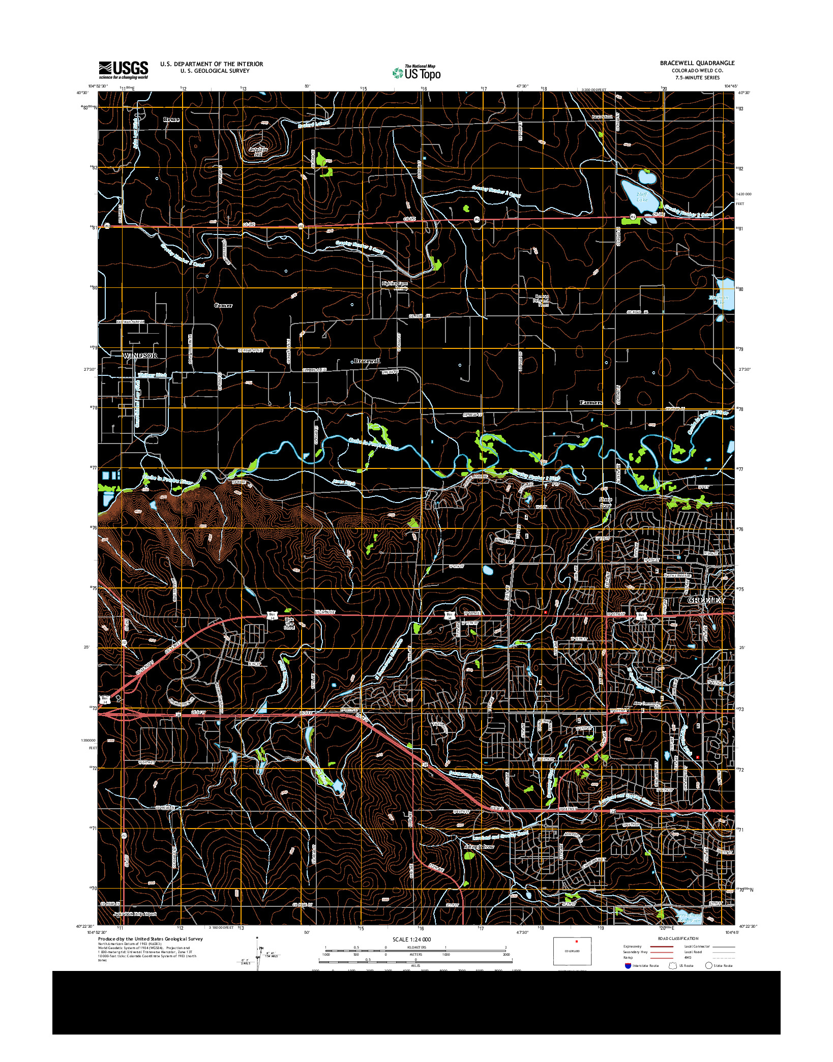 USGS US TOPO 7.5-MINUTE MAP FOR BRACEWELL, CO 2013