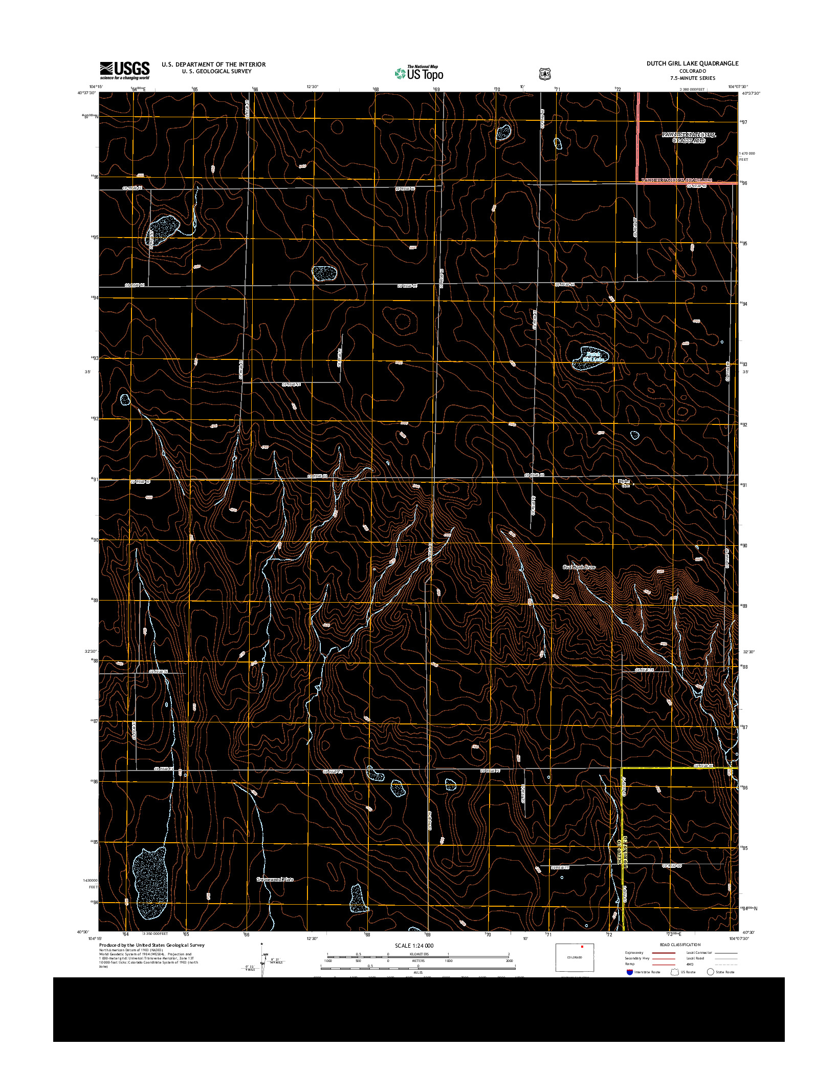 USGS US TOPO 7.5-MINUTE MAP FOR DUTCH GIRL LAKE, CO 2013