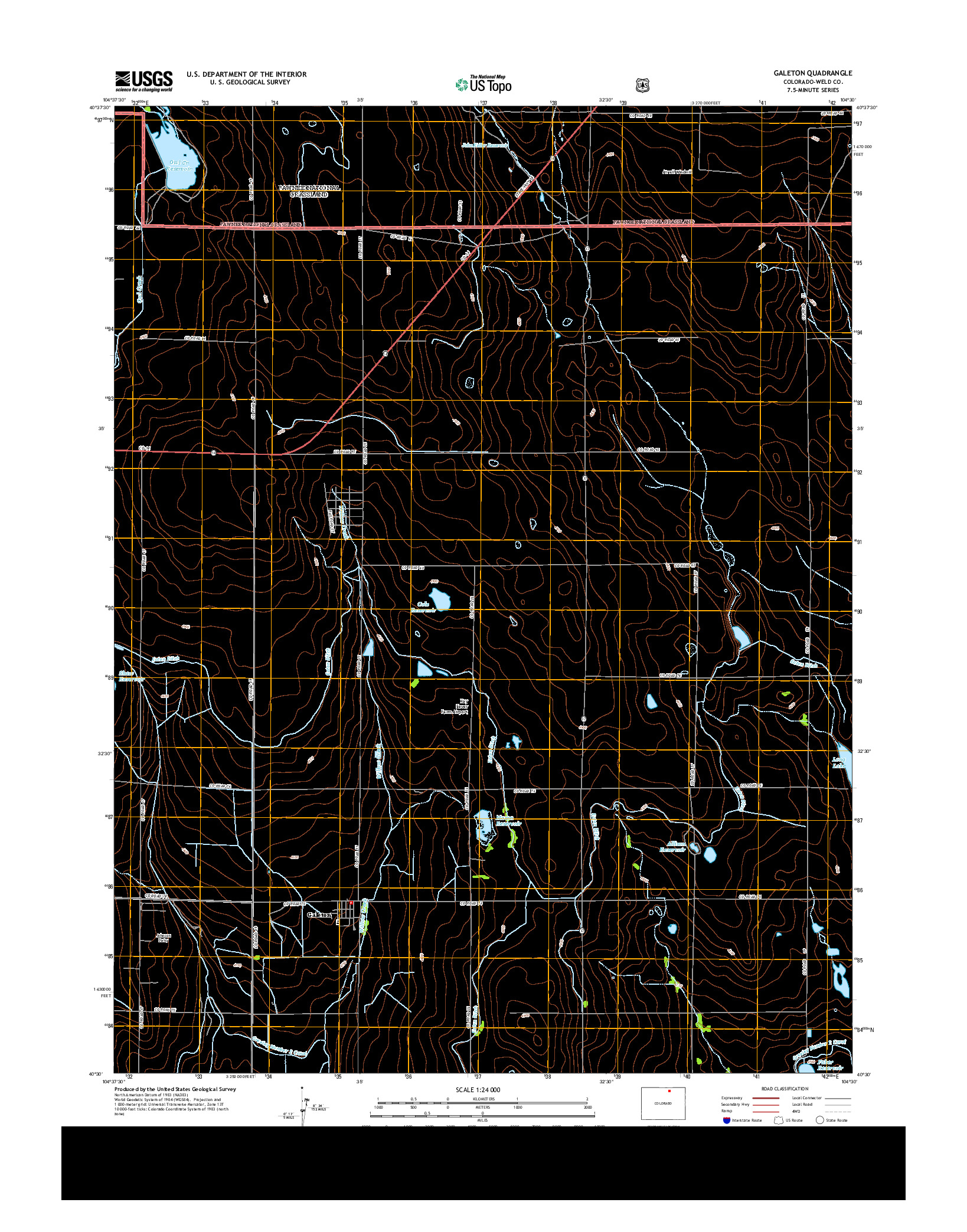 USGS US TOPO 7.5-MINUTE MAP FOR GALETON, CO 2013