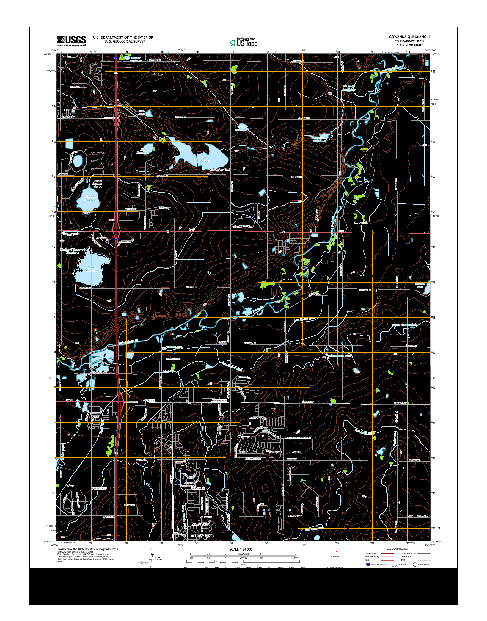 USGS US TOPO 7.5-MINUTE MAP FOR GOWANDA, CO 2013