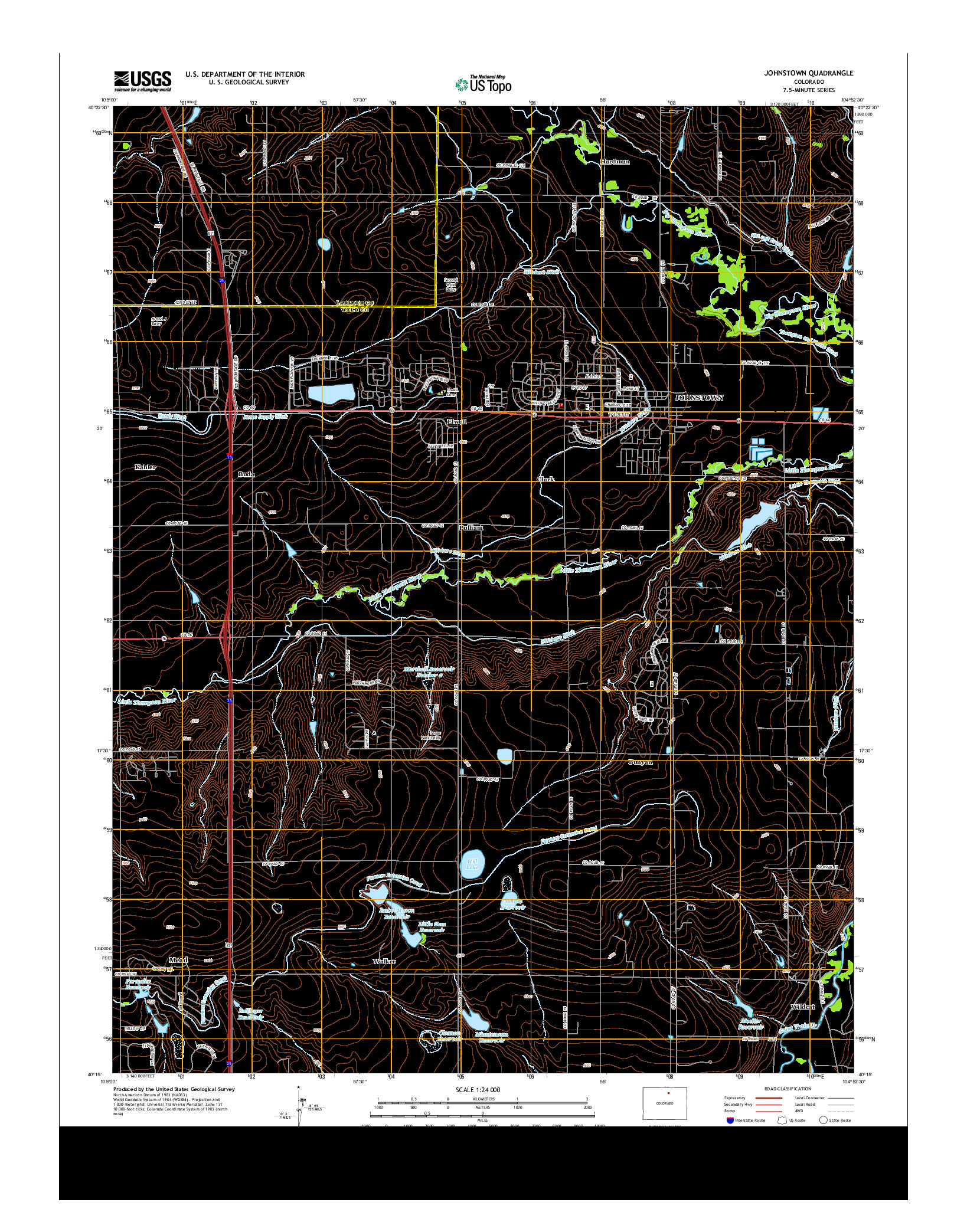 USGS US TOPO 7.5-MINUTE MAP FOR JOHNSTOWN, CO 2013