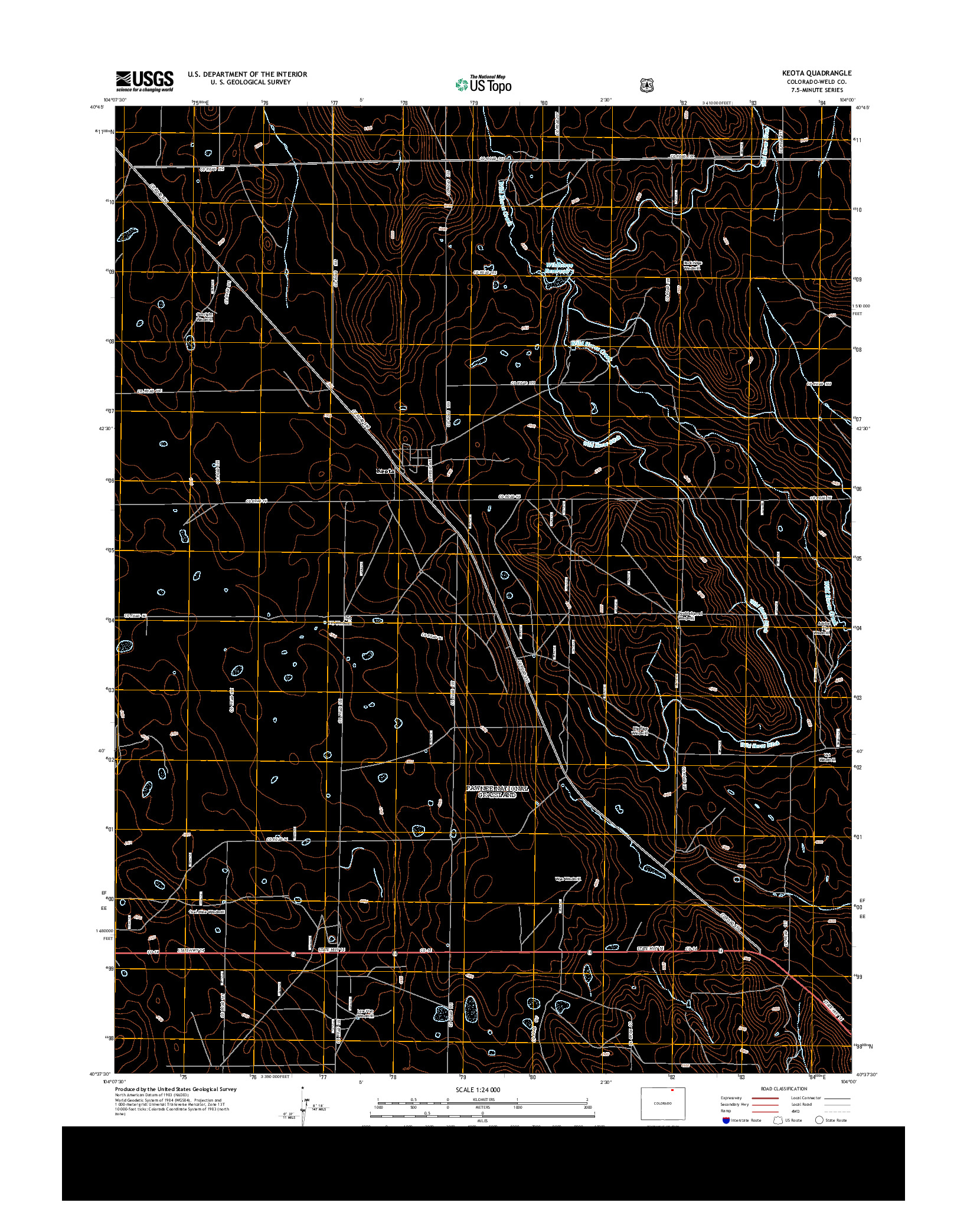 USGS US TOPO 7.5-MINUTE MAP FOR KEOTA, CO 2013