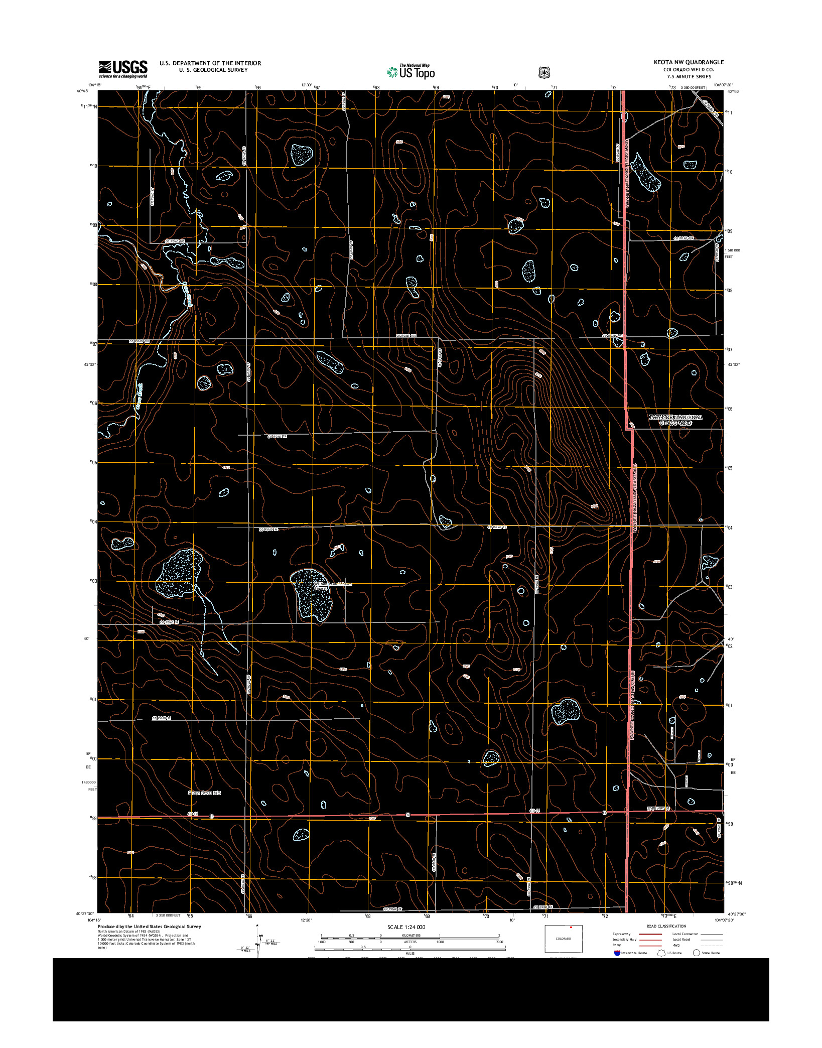 USGS US TOPO 7.5-MINUTE MAP FOR KEOTA NW, CO 2013