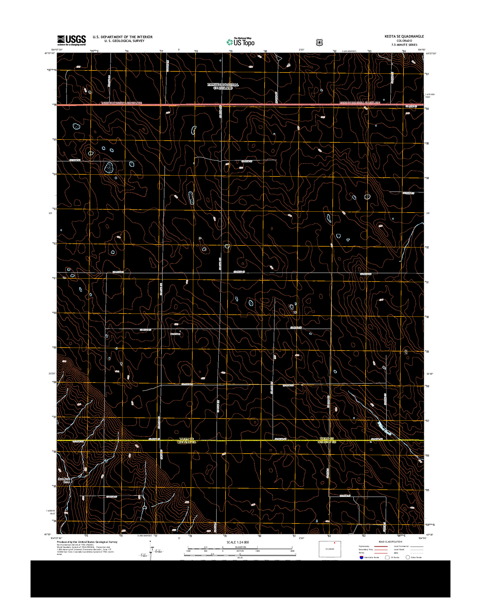 USGS US TOPO 7.5-MINUTE MAP FOR KEOTA SE, CO 2013