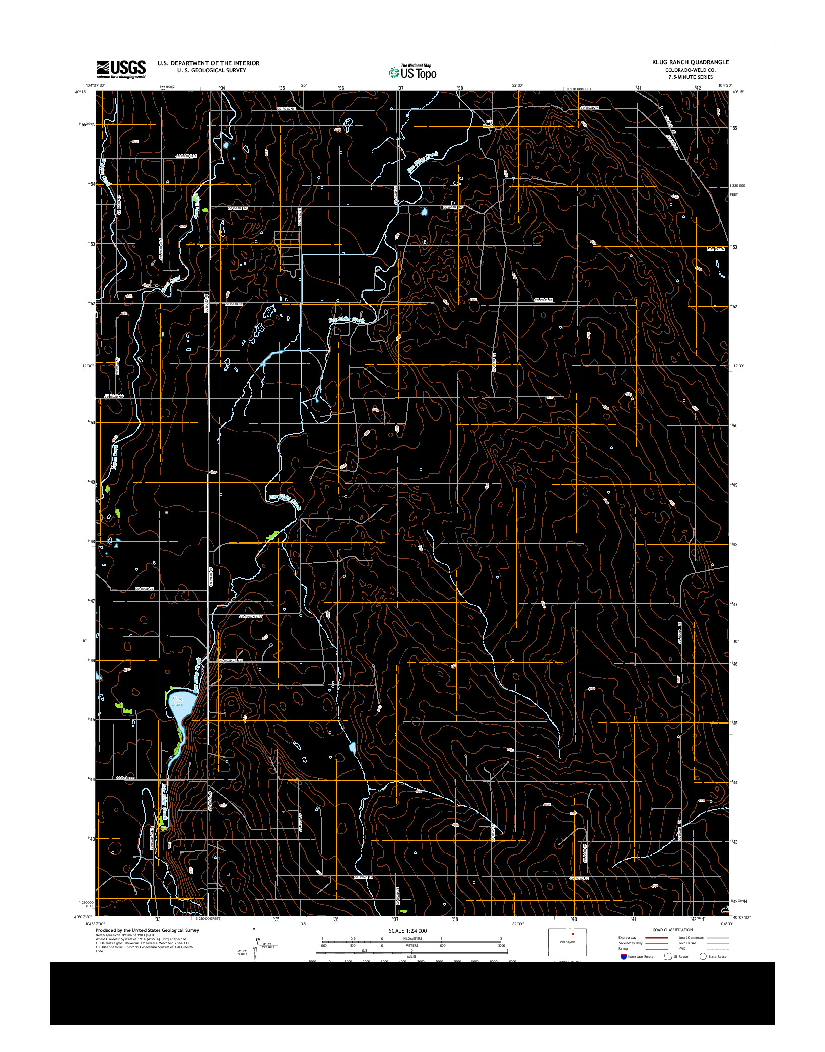 USGS US TOPO 7.5-MINUTE MAP FOR KLUG RANCH, CO 2013