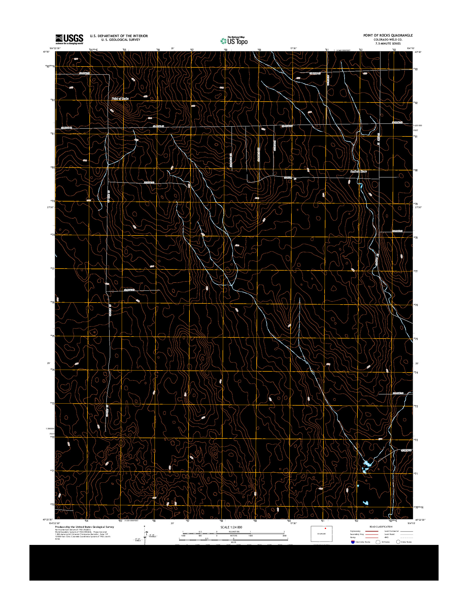 USGS US TOPO 7.5-MINUTE MAP FOR POINT OF ROCKS, CO 2013