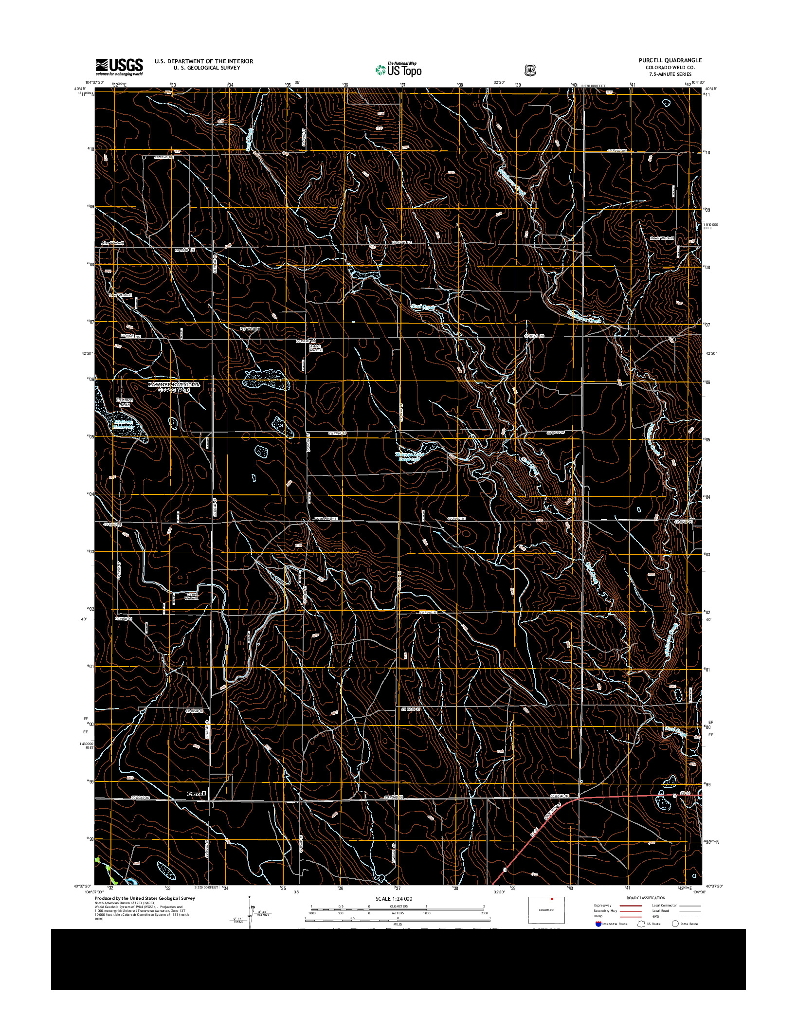 USGS US TOPO 7.5-MINUTE MAP FOR PURCELL, CO 2013