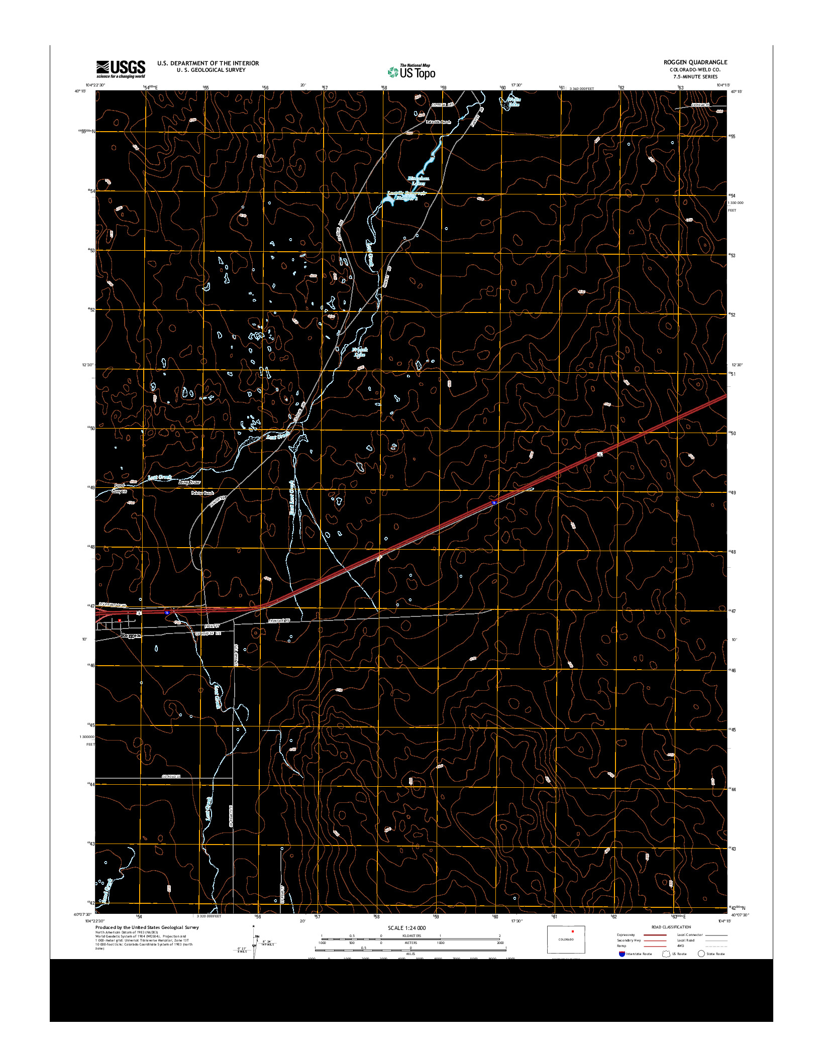 USGS US TOPO 7.5-MINUTE MAP FOR ROGGEN, CO 2013