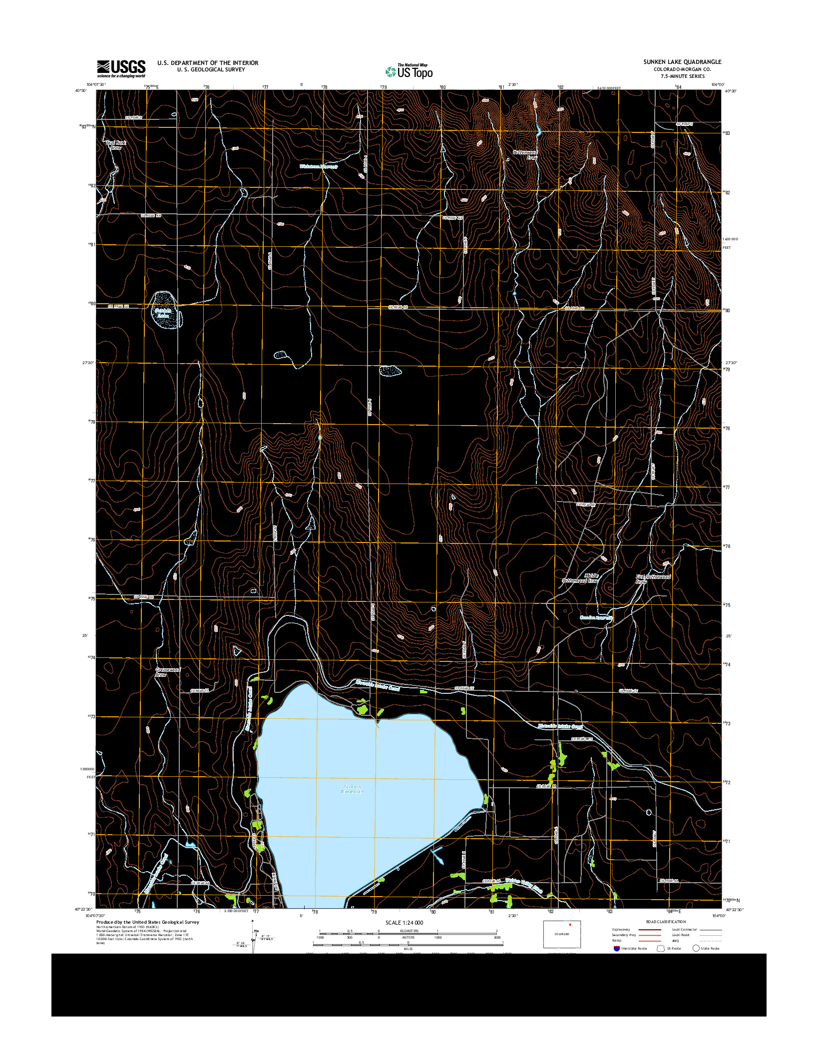 USGS US TOPO 7.5-MINUTE MAP FOR SUNKEN LAKE, CO 2013