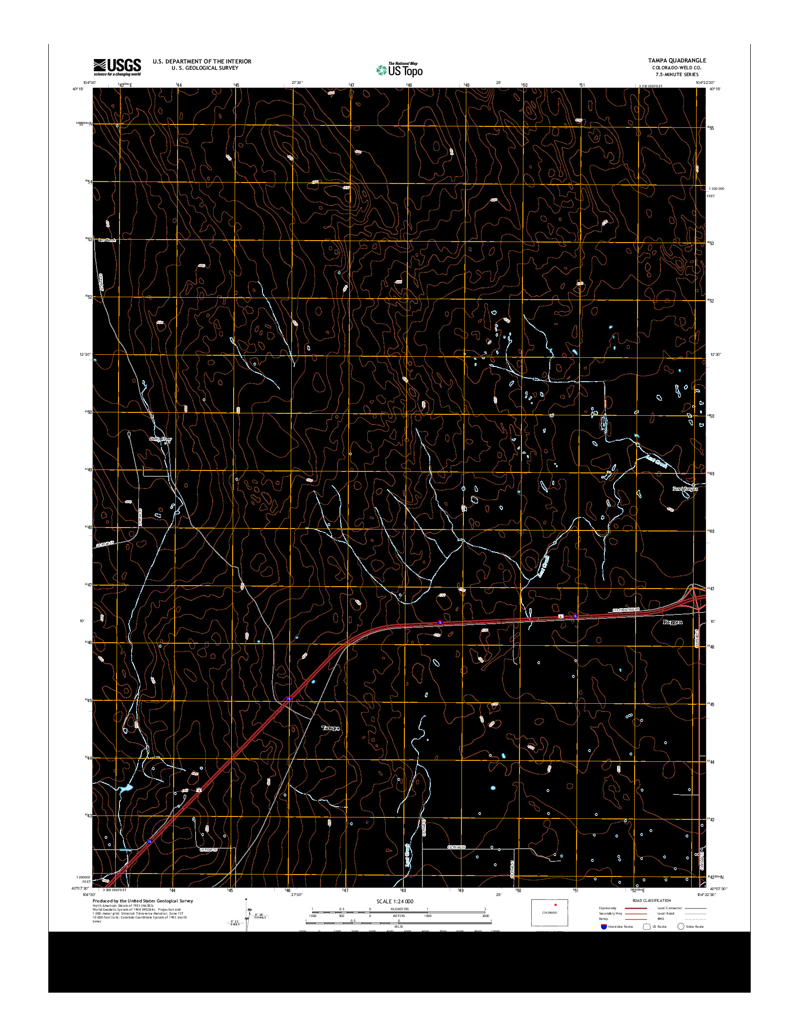 USGS US TOPO 7.5-MINUTE MAP FOR TAMPA, CO 2013