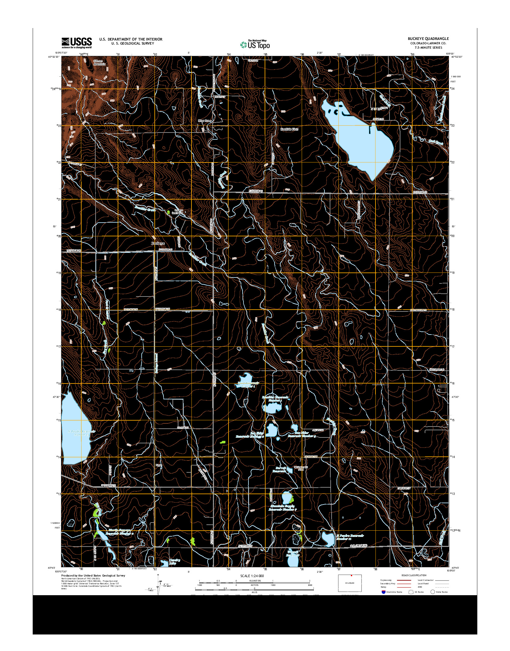 USGS US TOPO 7.5-MINUTE MAP FOR BUCKEYE, CO 2013