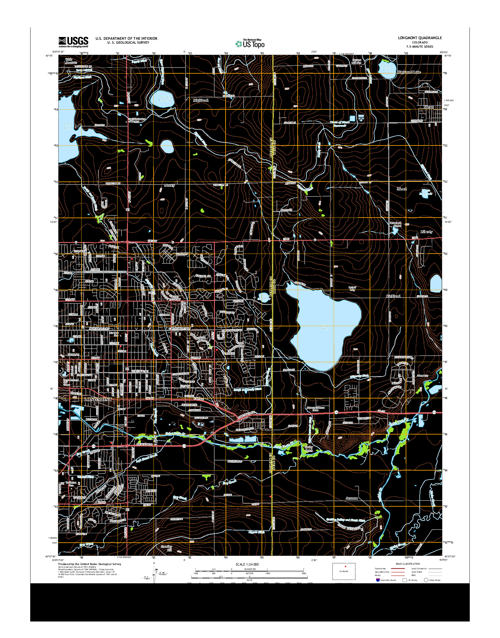 USGS US TOPO 7.5-MINUTE MAP FOR LONGMONT, CO 2013