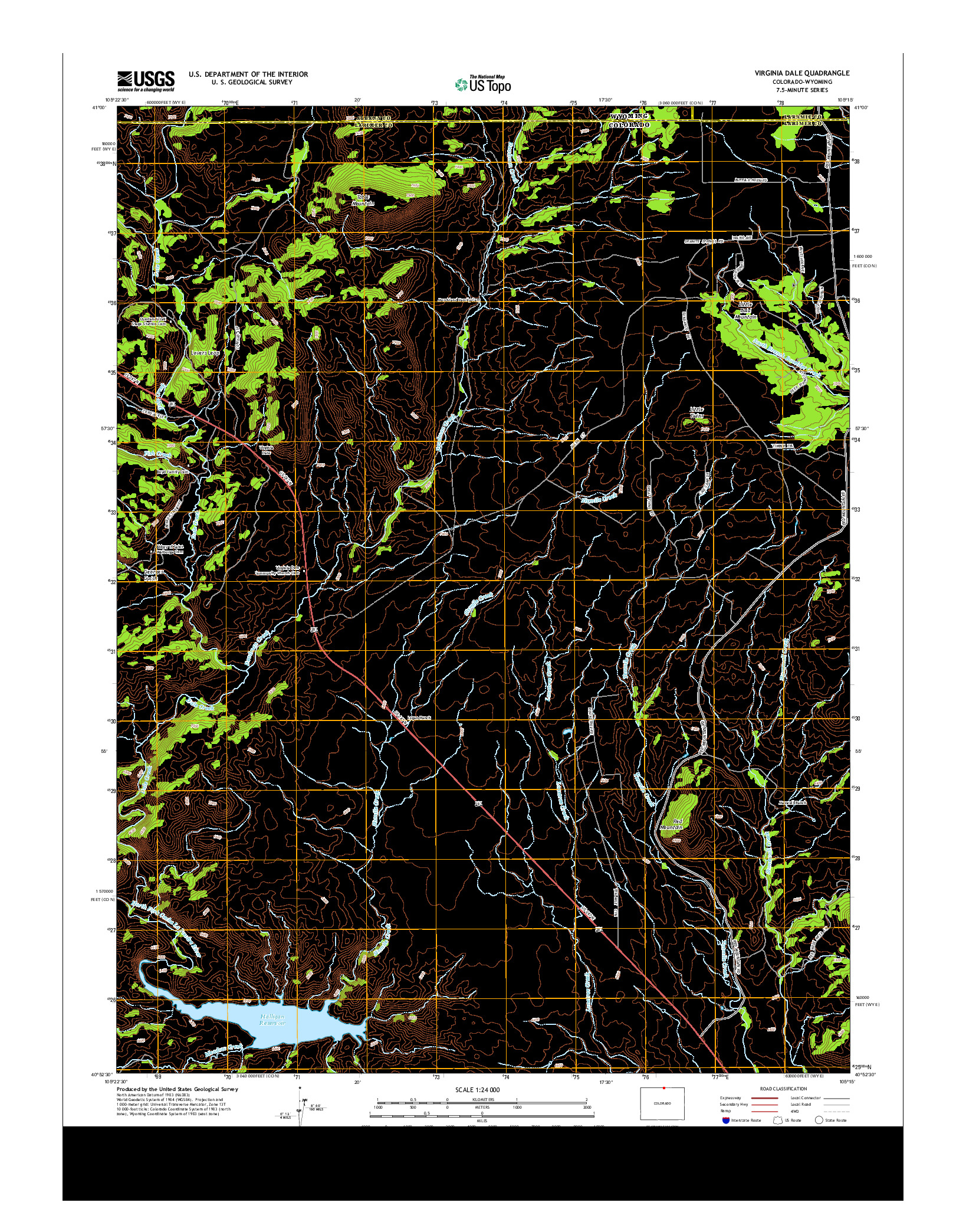 USGS US TOPO 7.5-MINUTE MAP FOR VIRGINIA DALE, CO-WY 2013