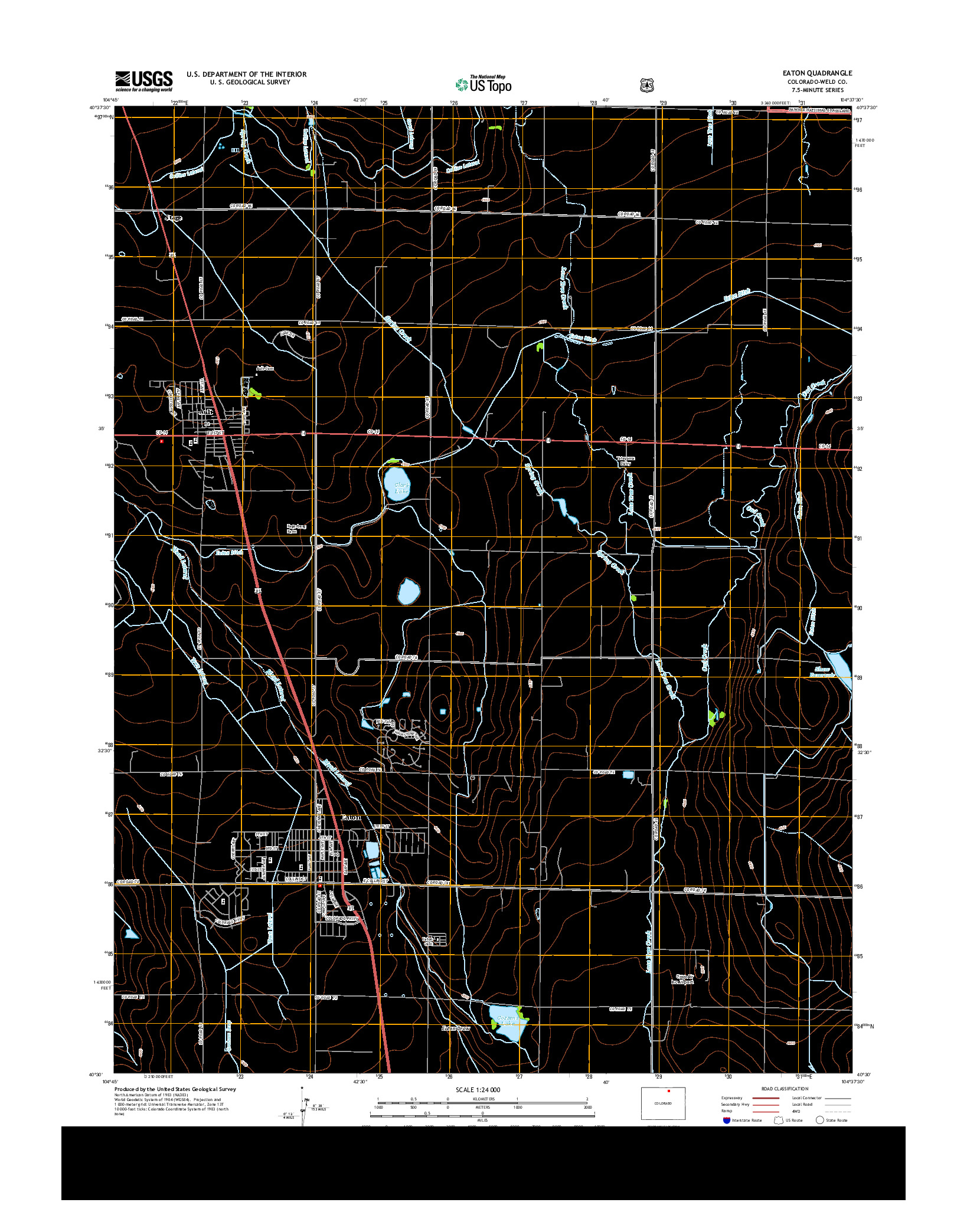 USGS US TOPO 7.5-MINUTE MAP FOR EATON, CO 2013