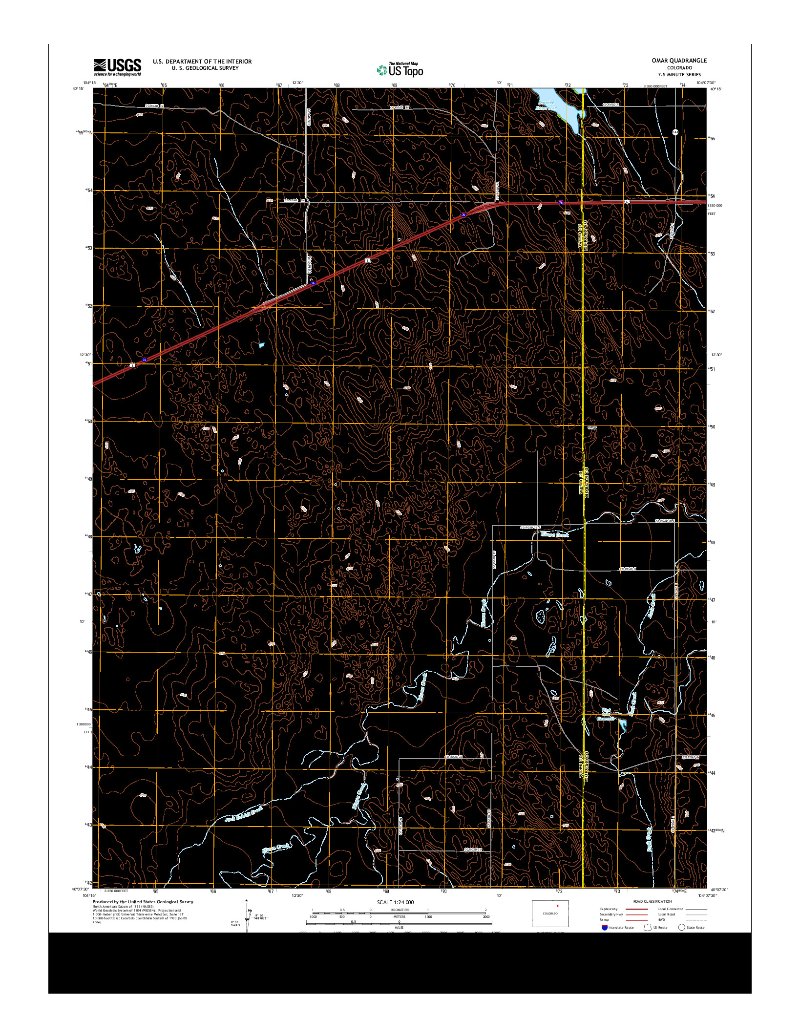 USGS US TOPO 7.5-MINUTE MAP FOR OMAR, CO 2013