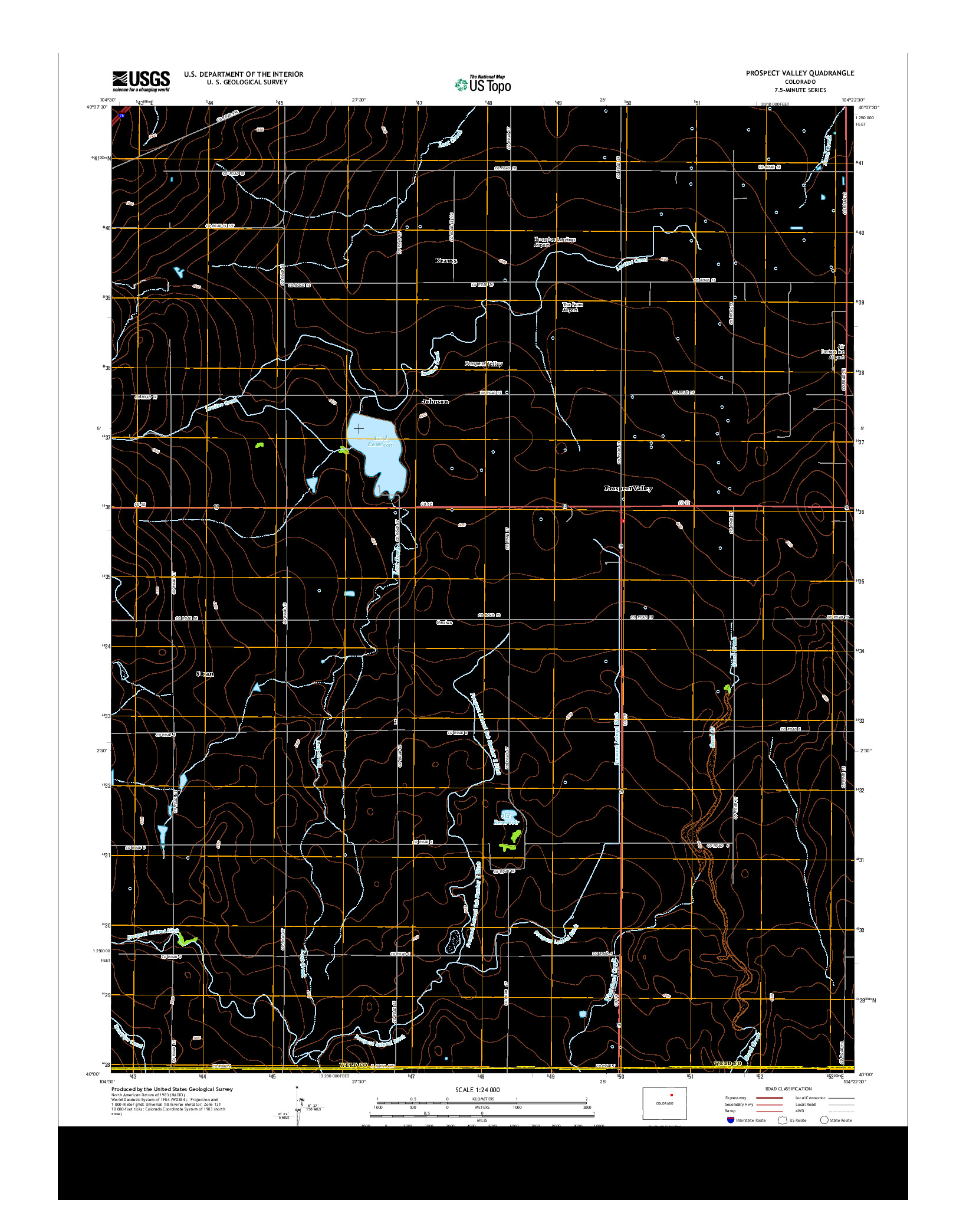 USGS US TOPO 7.5-MINUTE MAP FOR PROSPECT VALLEY, CO 2013