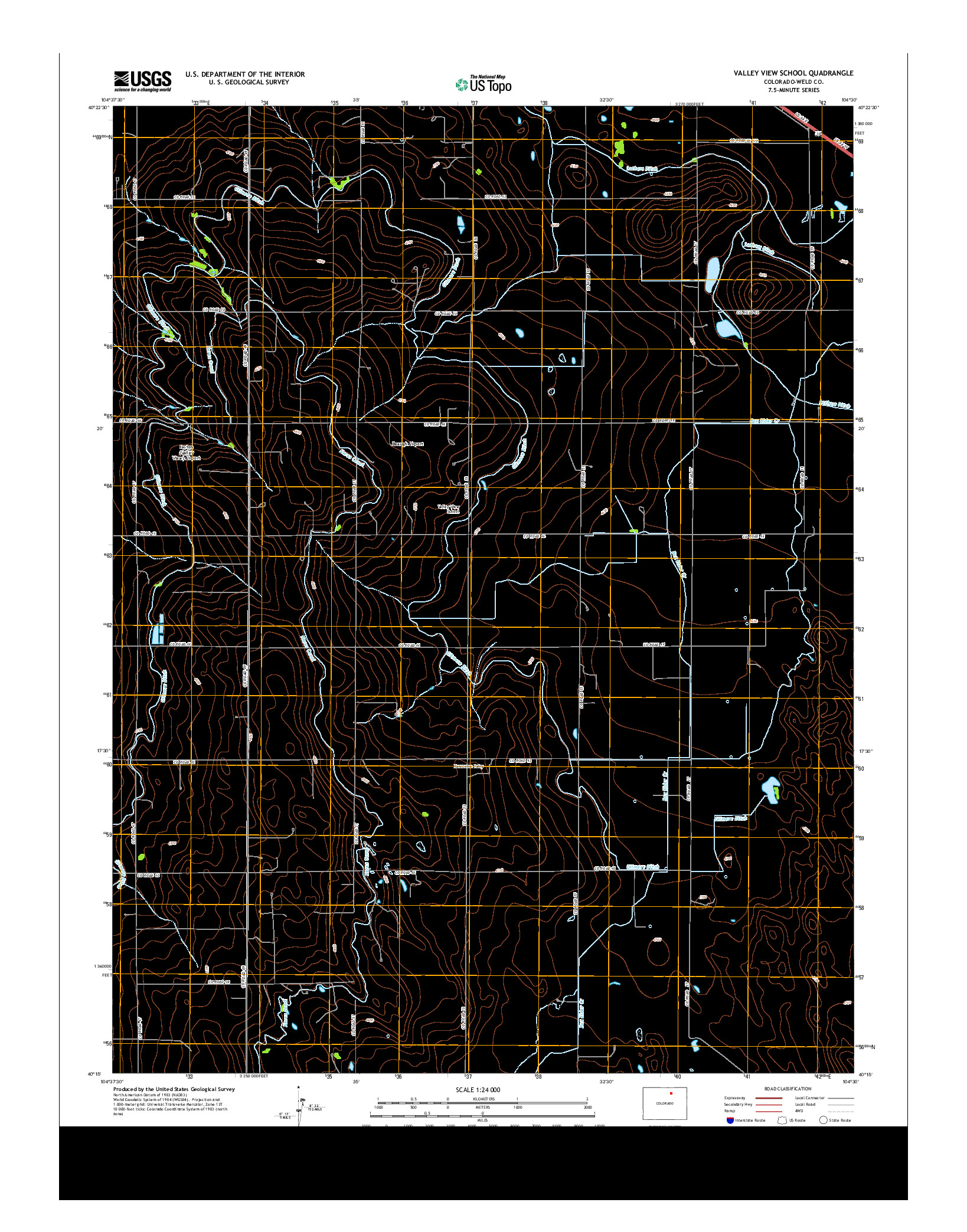 USGS US TOPO 7.5-MINUTE MAP FOR VALLEY VIEW SCHOOL, CO 2013