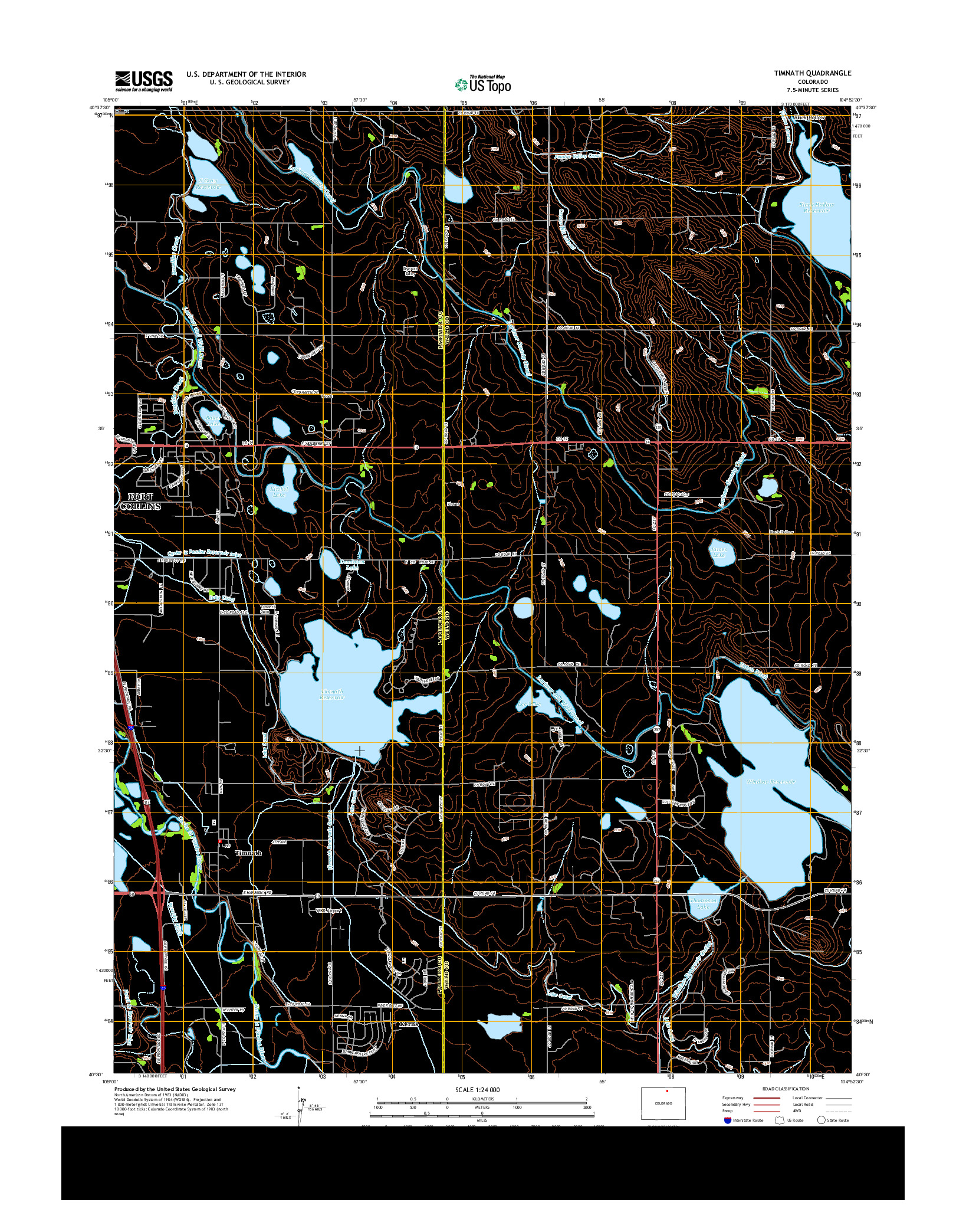 USGS US TOPO 7.5-MINUTE MAP FOR TIMNATH, CO 2013