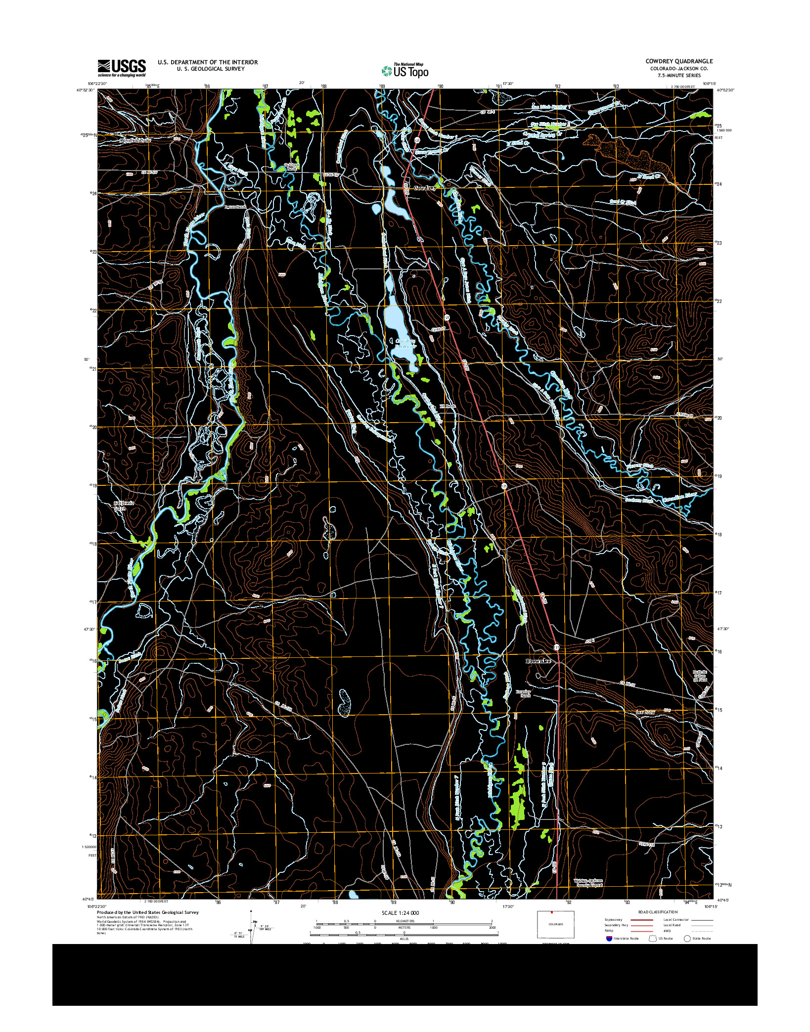 USGS US TOPO 7.5-MINUTE MAP FOR COWDREY, CO 2013