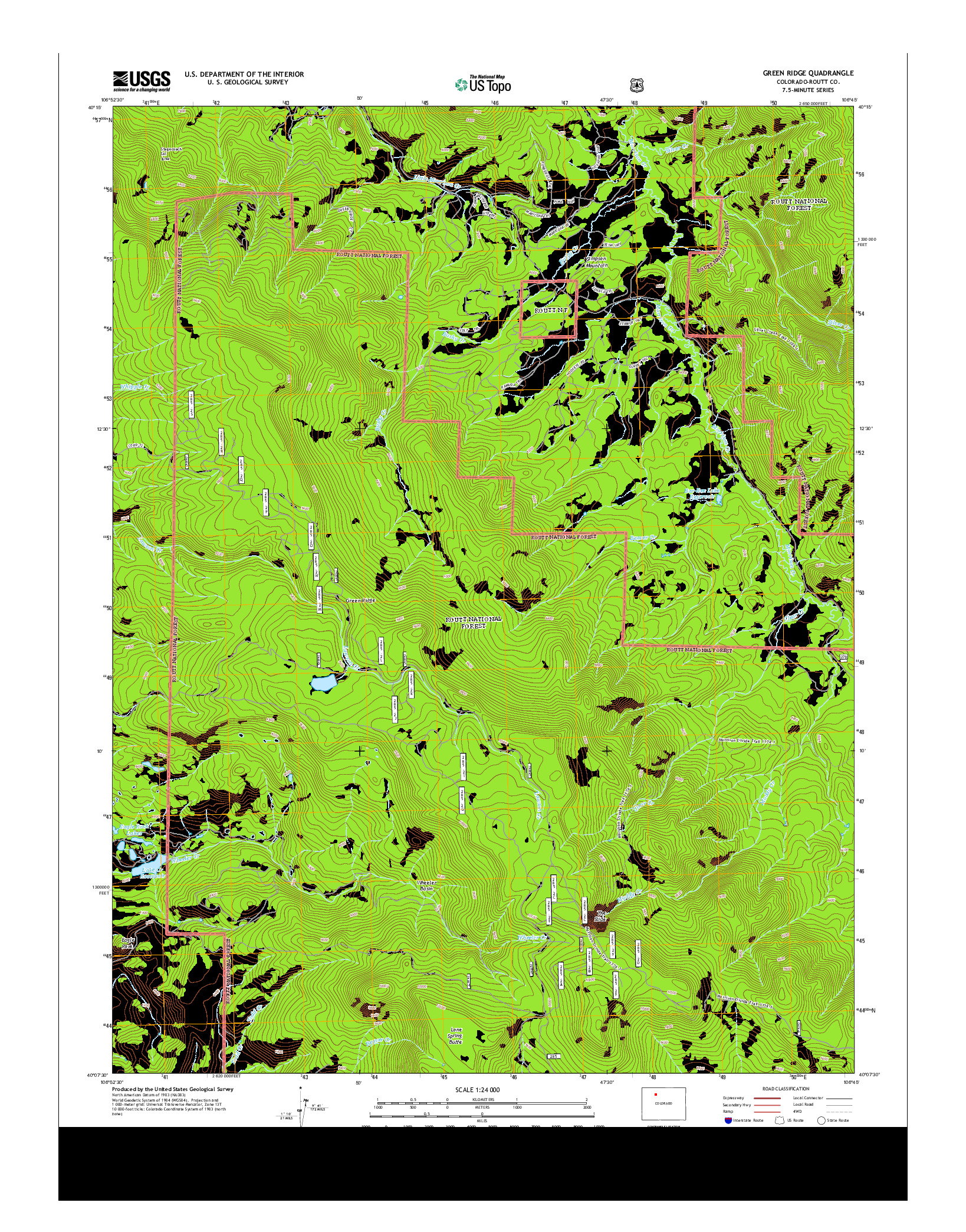 USGS US TOPO 7.5-MINUTE MAP FOR GREEN RIDGE, CO 2013