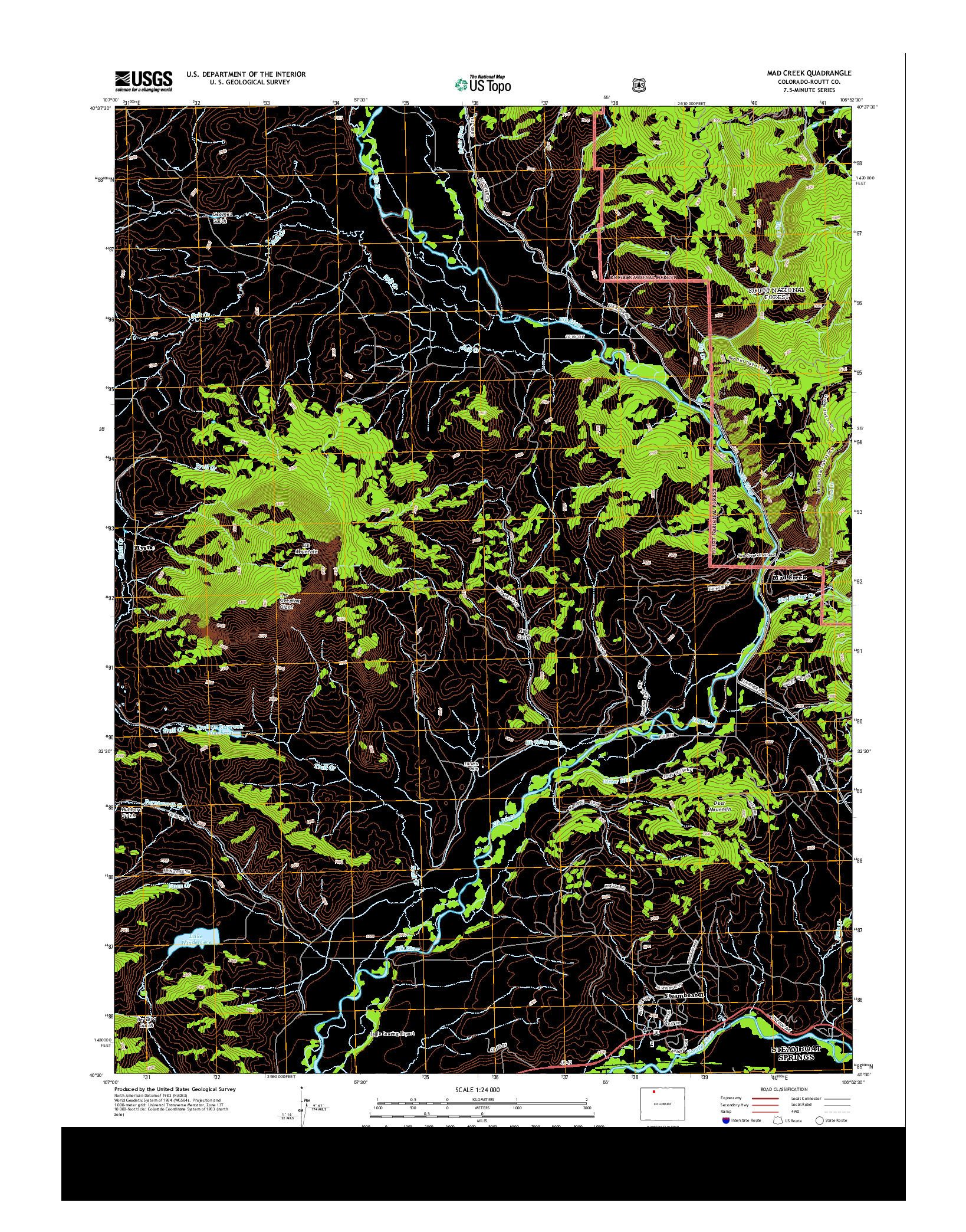 USGS US TOPO 7.5-MINUTE MAP FOR MAD CREEK, CO 2013