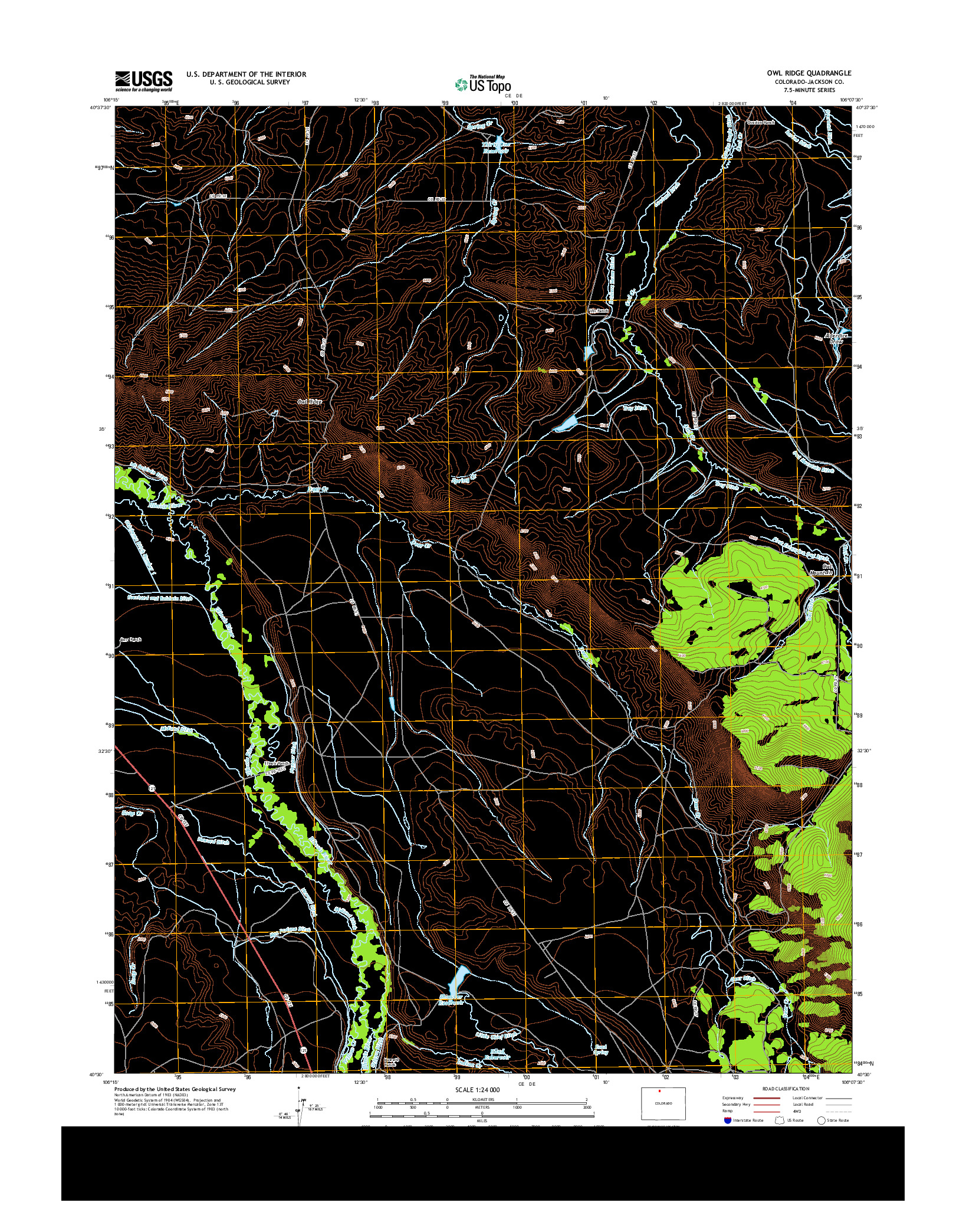 USGS US TOPO 7.5-MINUTE MAP FOR OWL RIDGE, CO 2013