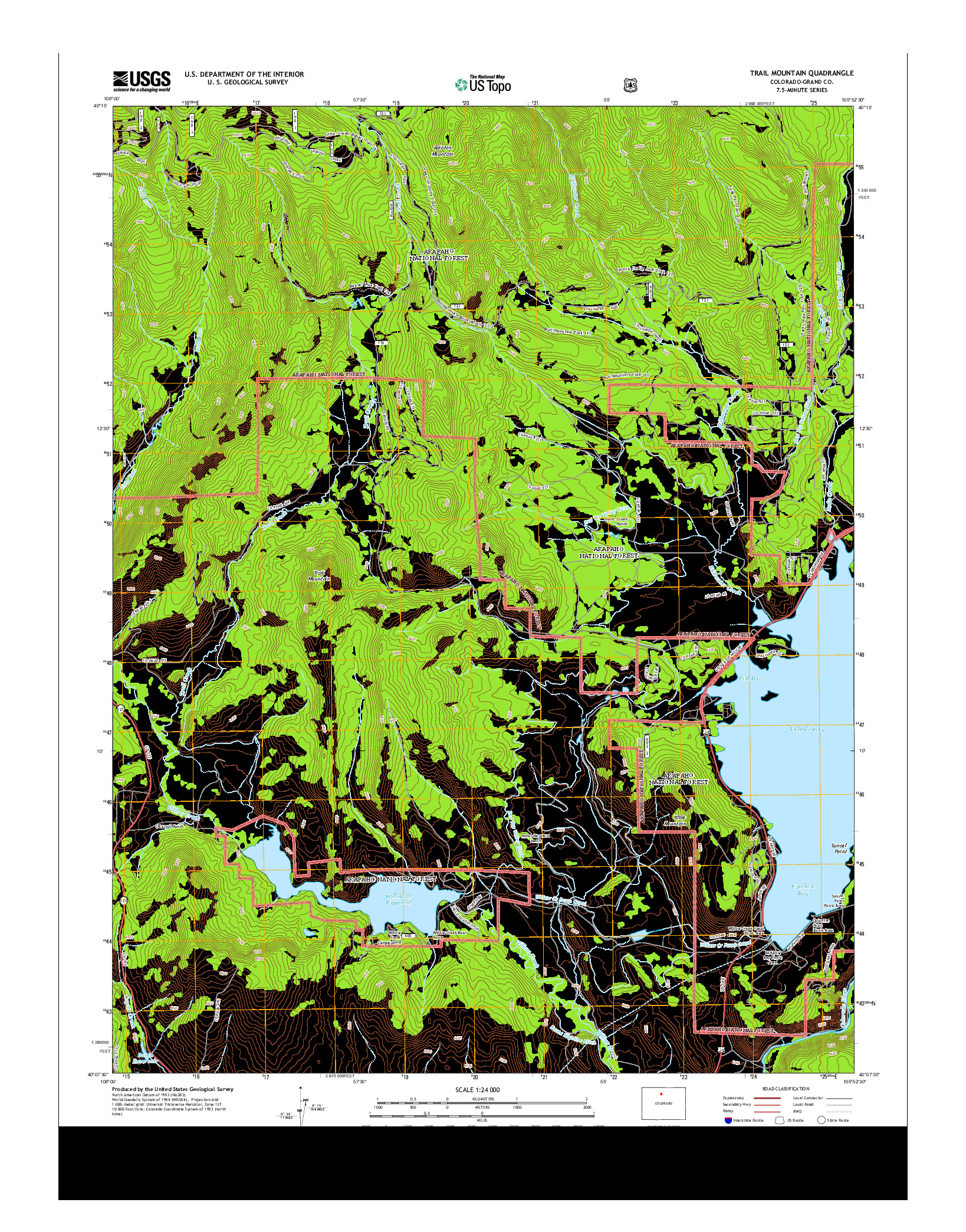 USGS US TOPO 7.5-MINUTE MAP FOR TRAIL MOUNTAIN, CO 2013