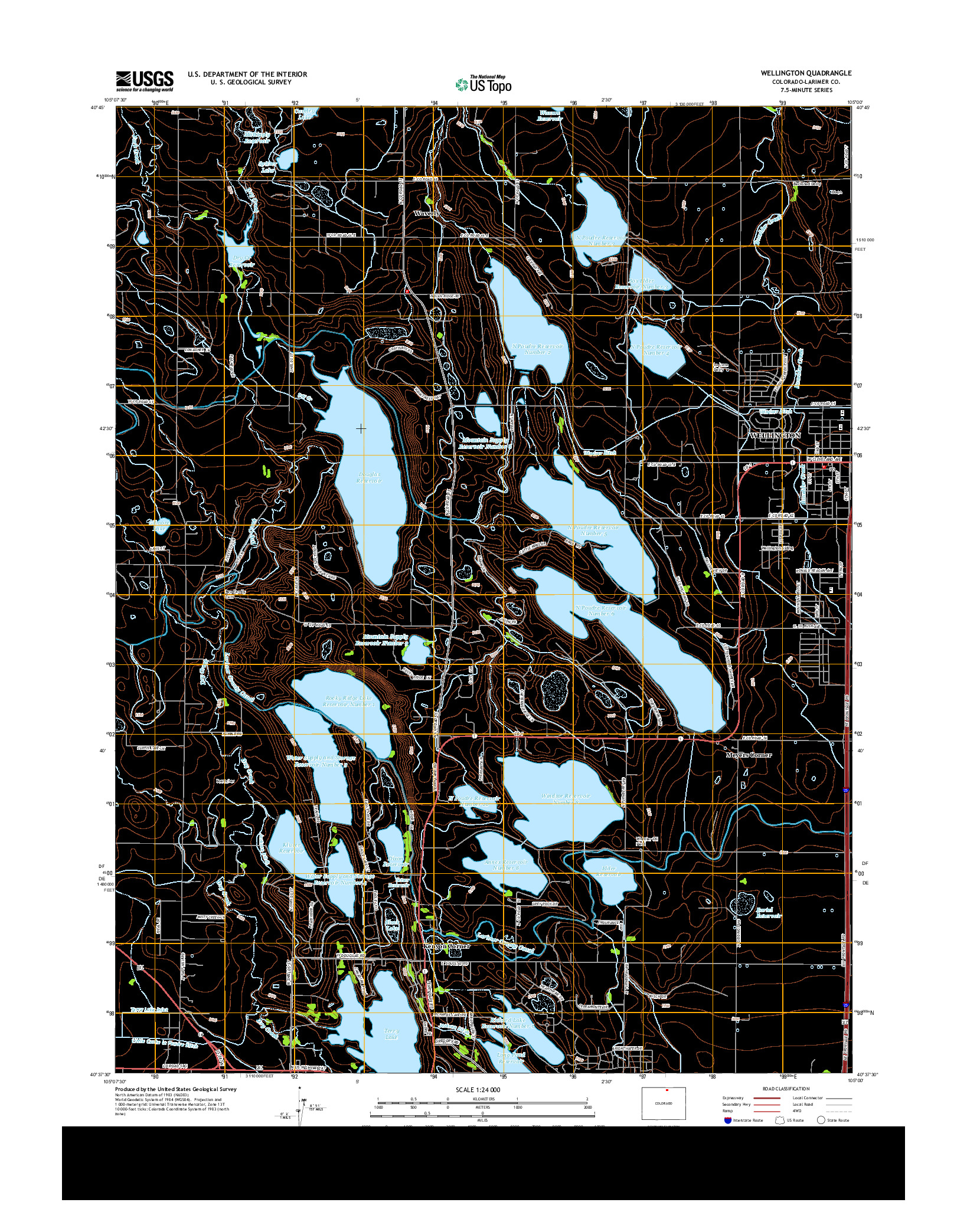 USGS US TOPO 7.5-MINUTE MAP FOR WELLINGTON, CO 2013