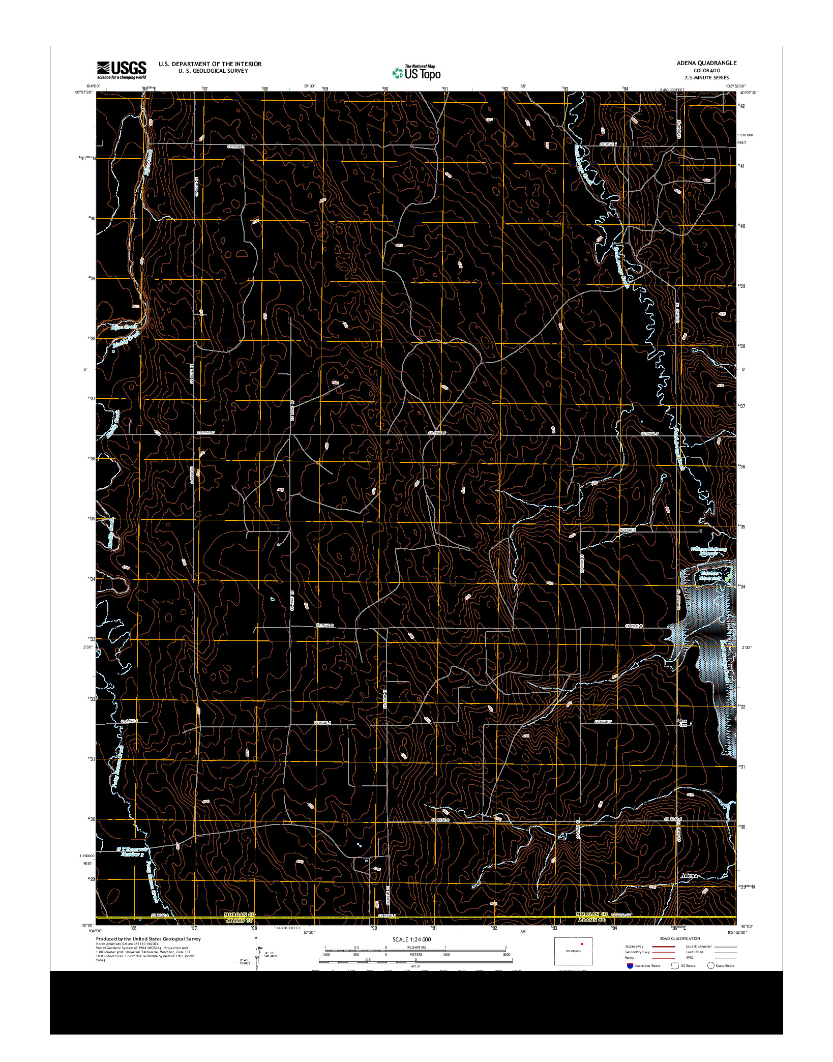 USGS US TOPO 7.5-MINUTE MAP FOR ADENA, CO 2013