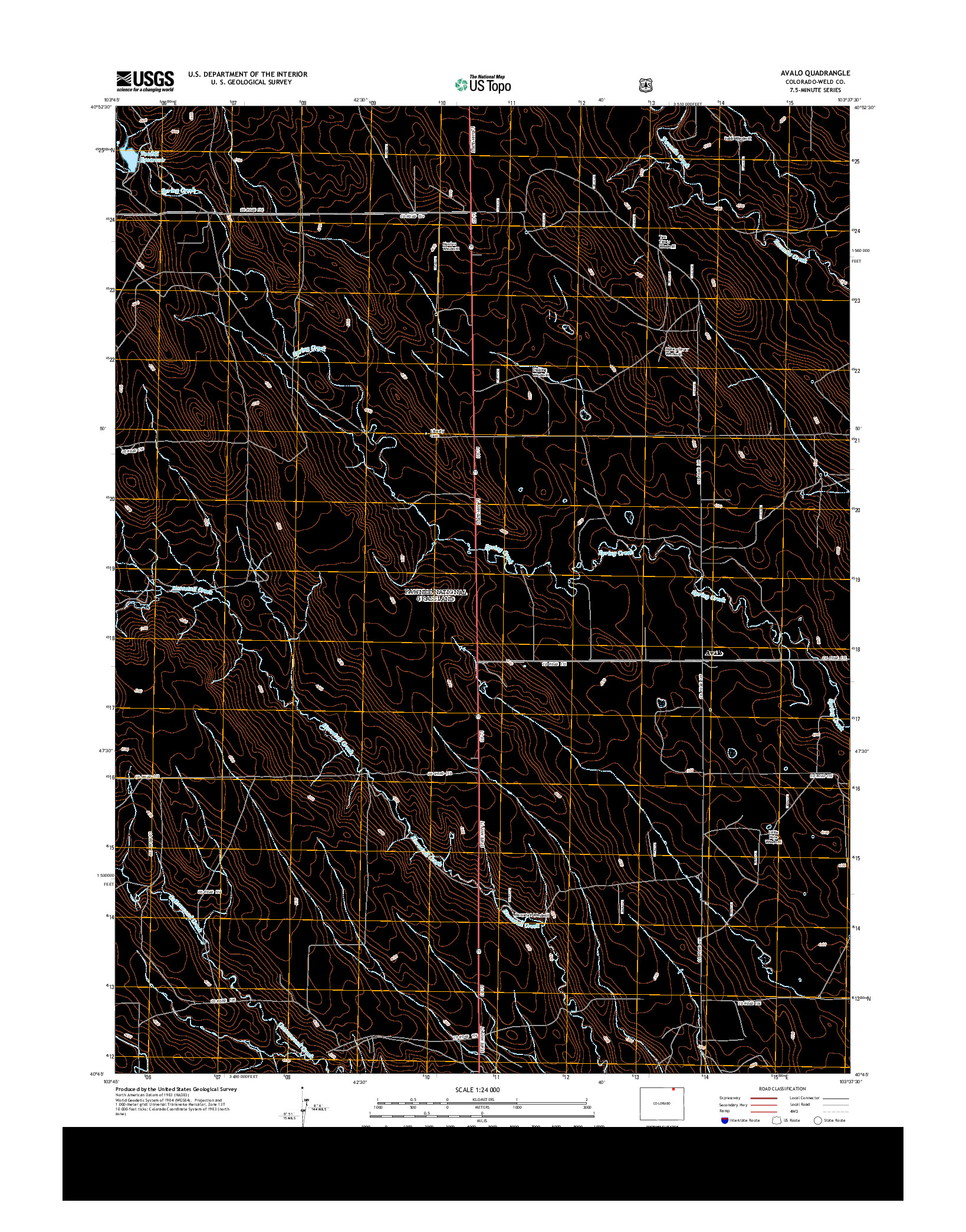 USGS US TOPO 7.5-MINUTE MAP FOR AVALO, CO 2013