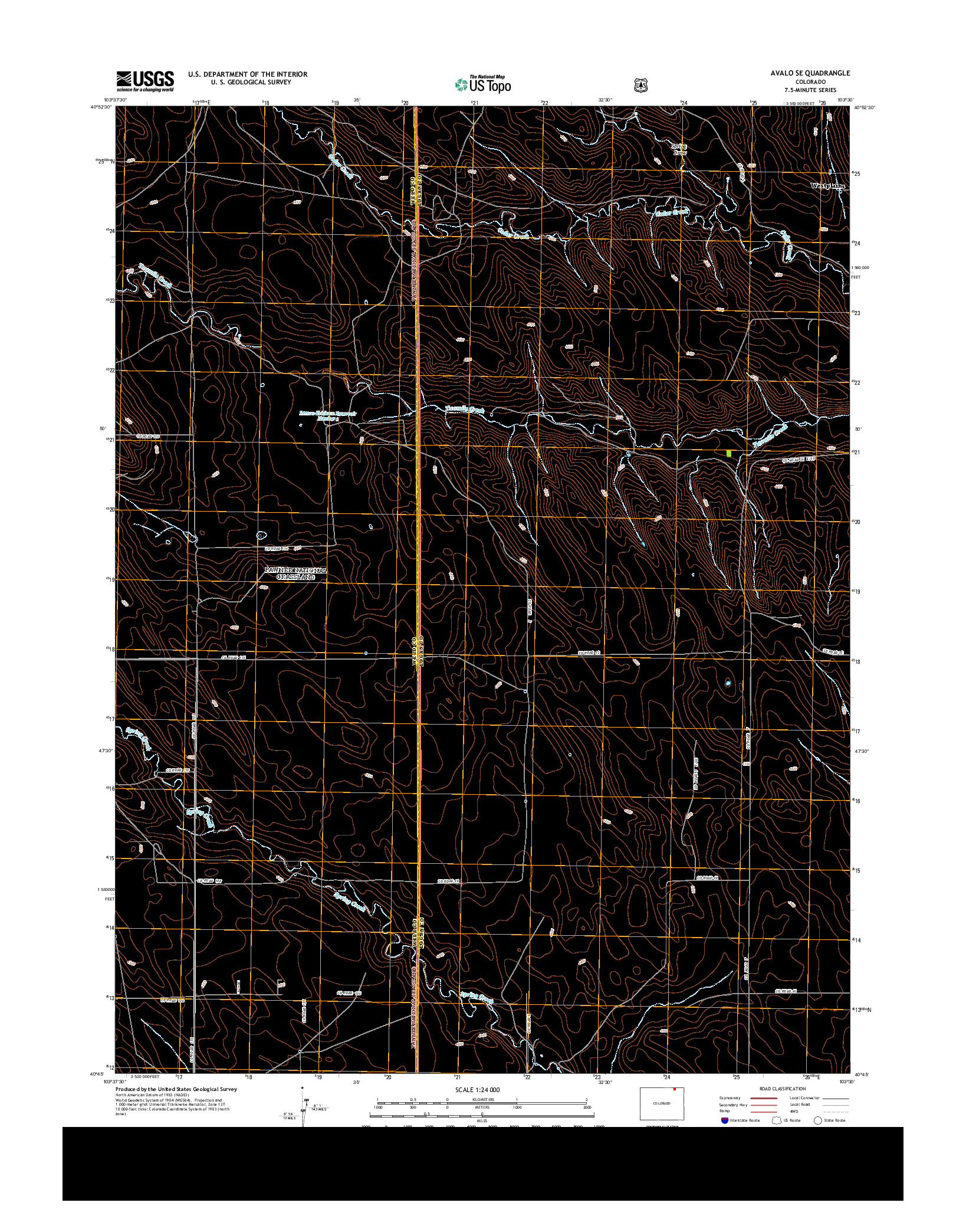 USGS US TOPO 7.5-MINUTE MAP FOR AVALO SE, CO 2013