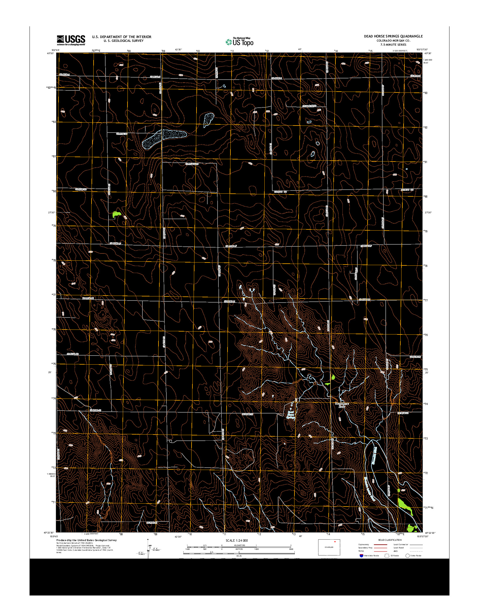 USGS US TOPO 7.5-MINUTE MAP FOR DEAD HORSE SPRINGS, CO 2013