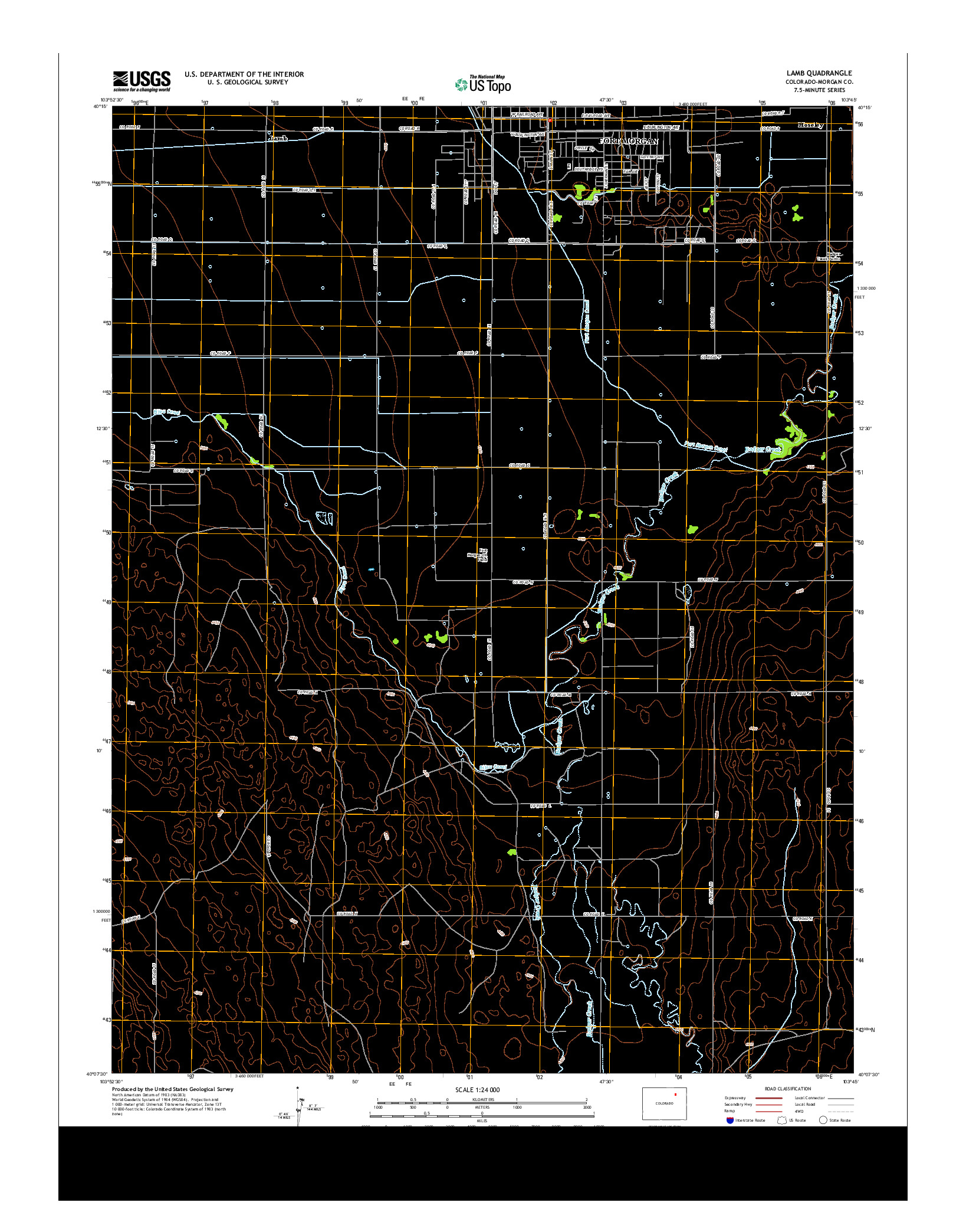 USGS US TOPO 7.5-MINUTE MAP FOR LAMB, CO 2013
